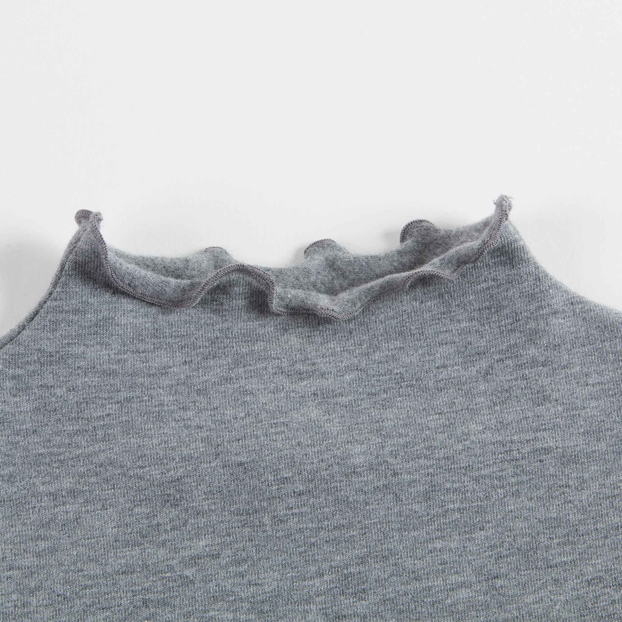 Girls Steel Grey Cotton T-shirt