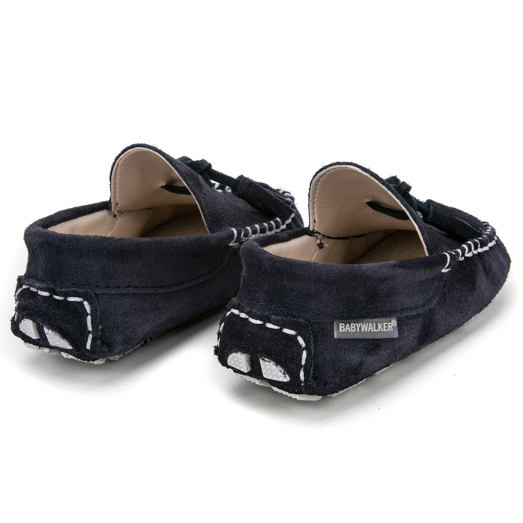 Boys & Girls Navy Blue Suede Leather Tasselled Loafers