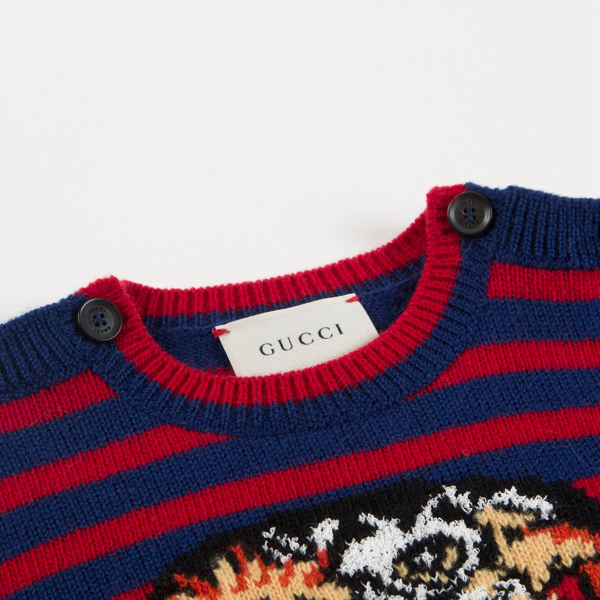 Baby Boys Black & Red Striped Sweatshirt