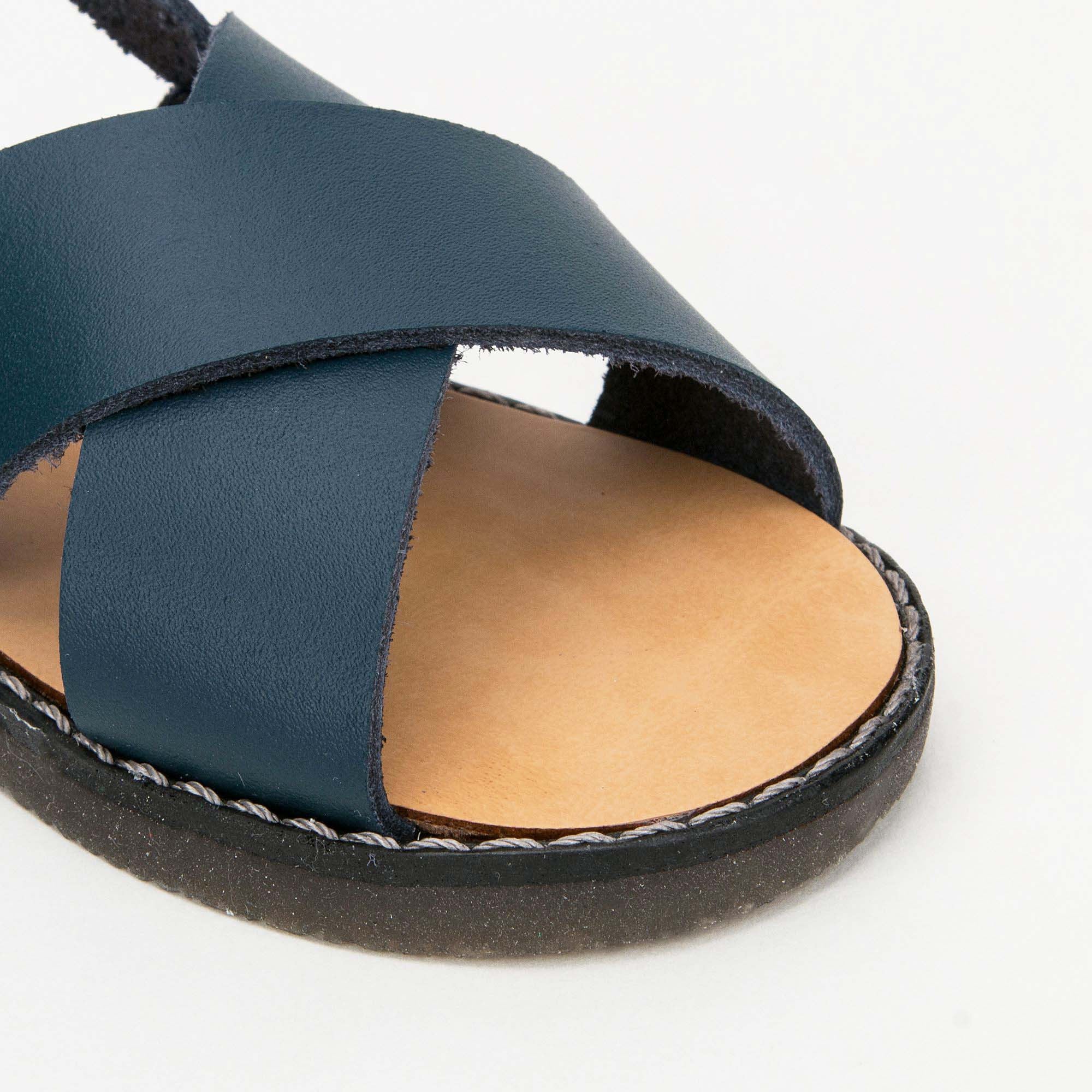 Boys Blue Vaccheta Leather Sandals
