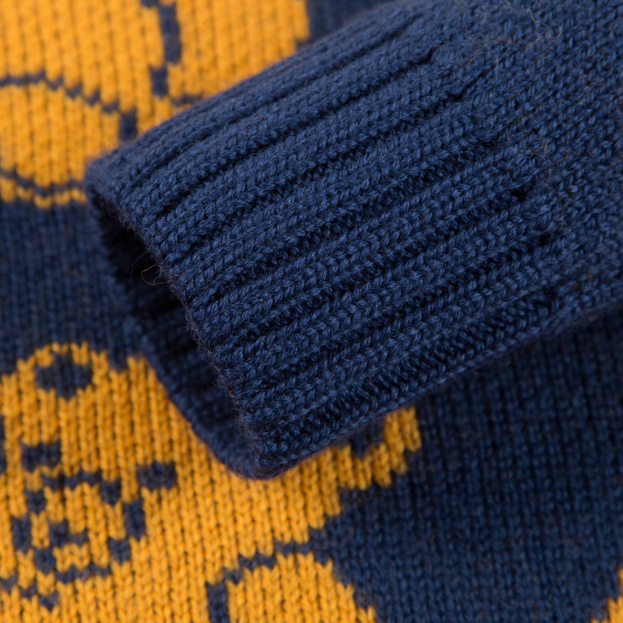 Boys Blue & Yellow Bear Wool  Sweaters