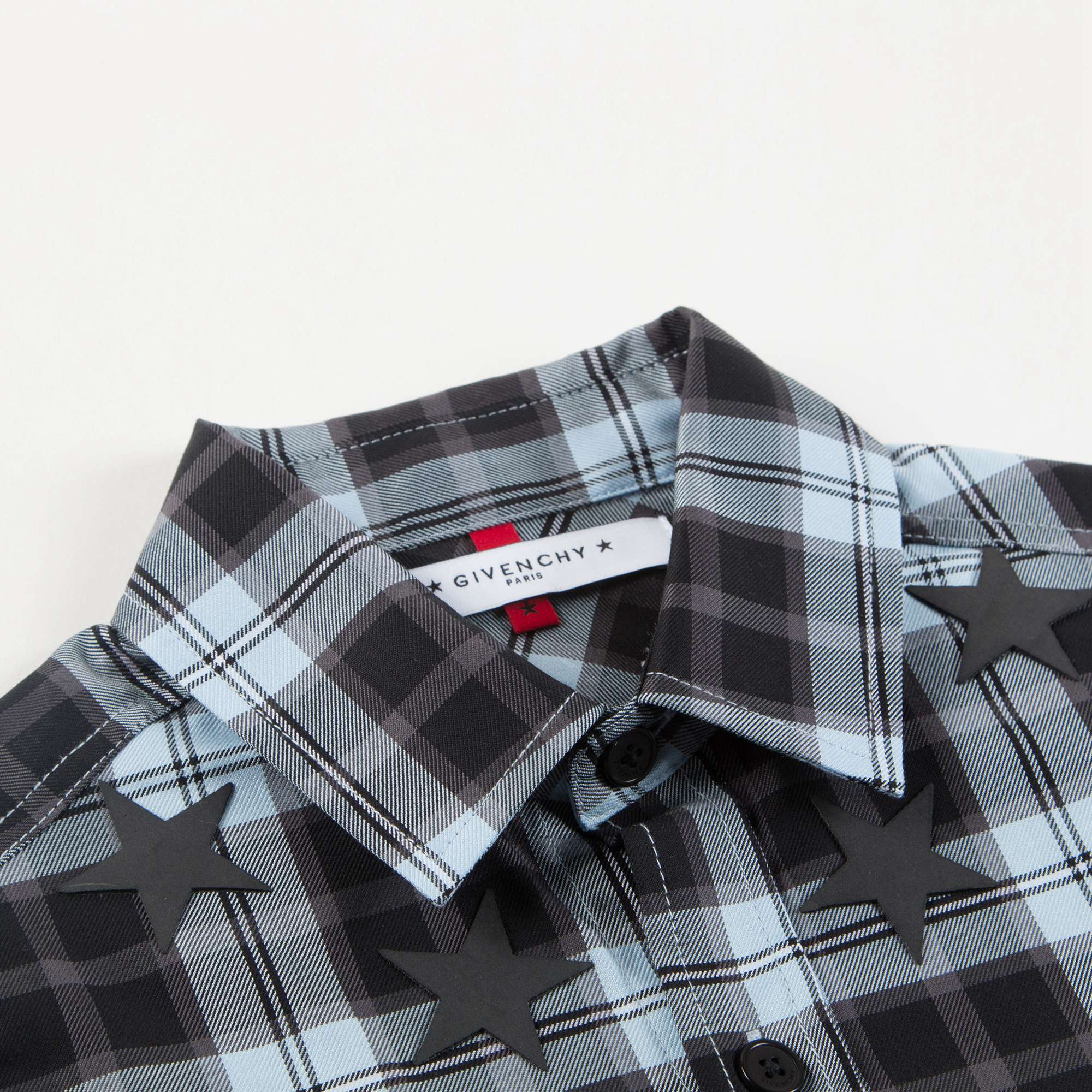 Boys Dark Blue Check  Cotton Shirt