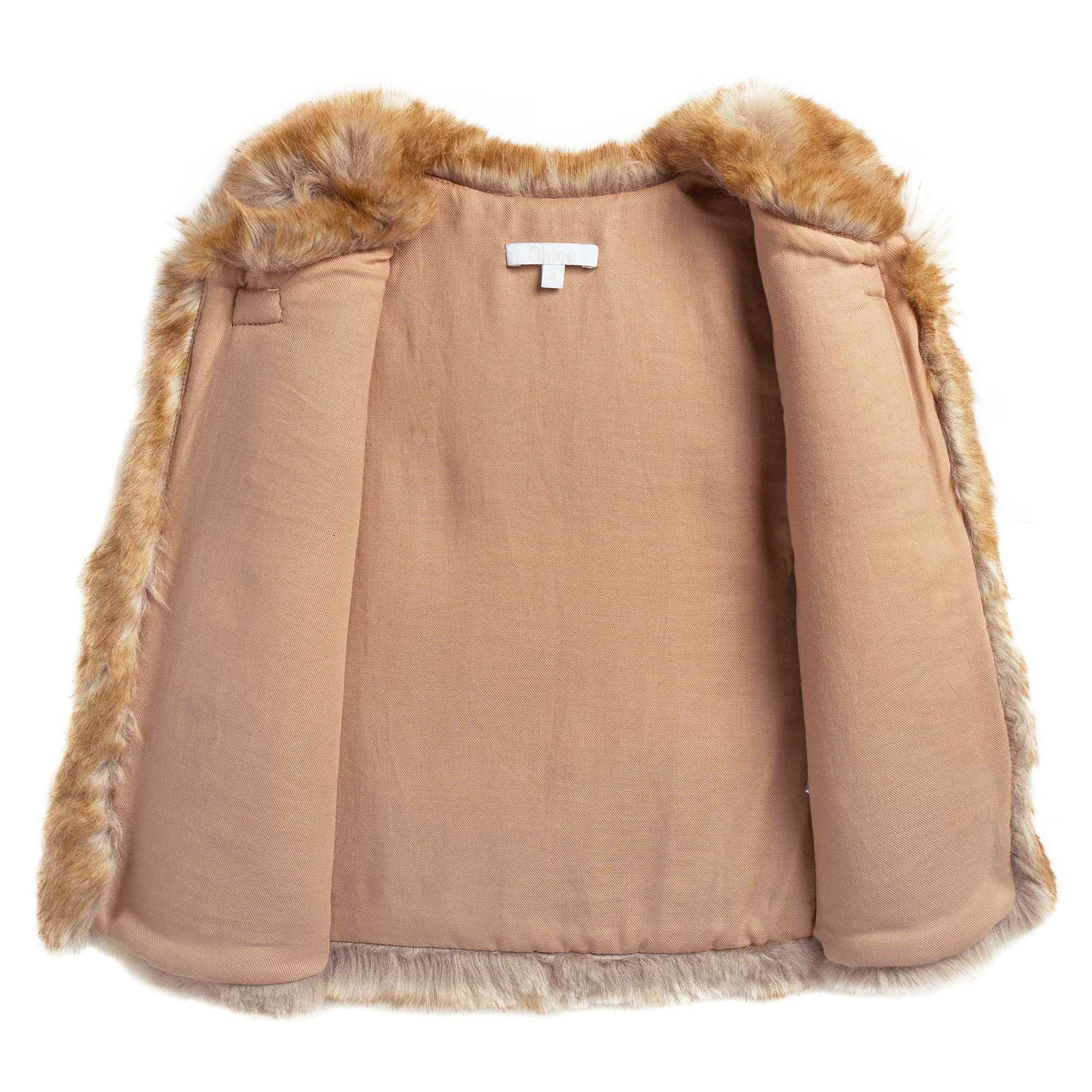 Girls Synthetic Fur Gilet