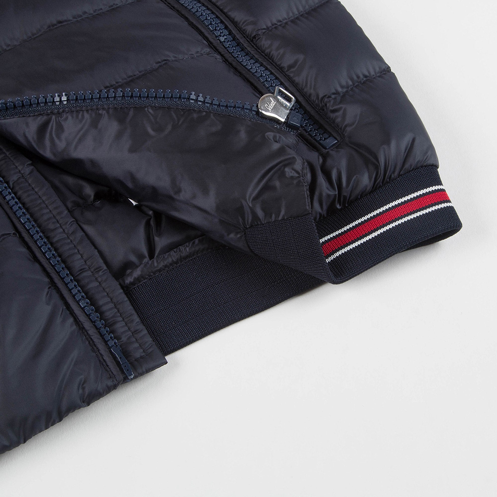 Boys Navy Blue Logo Coat