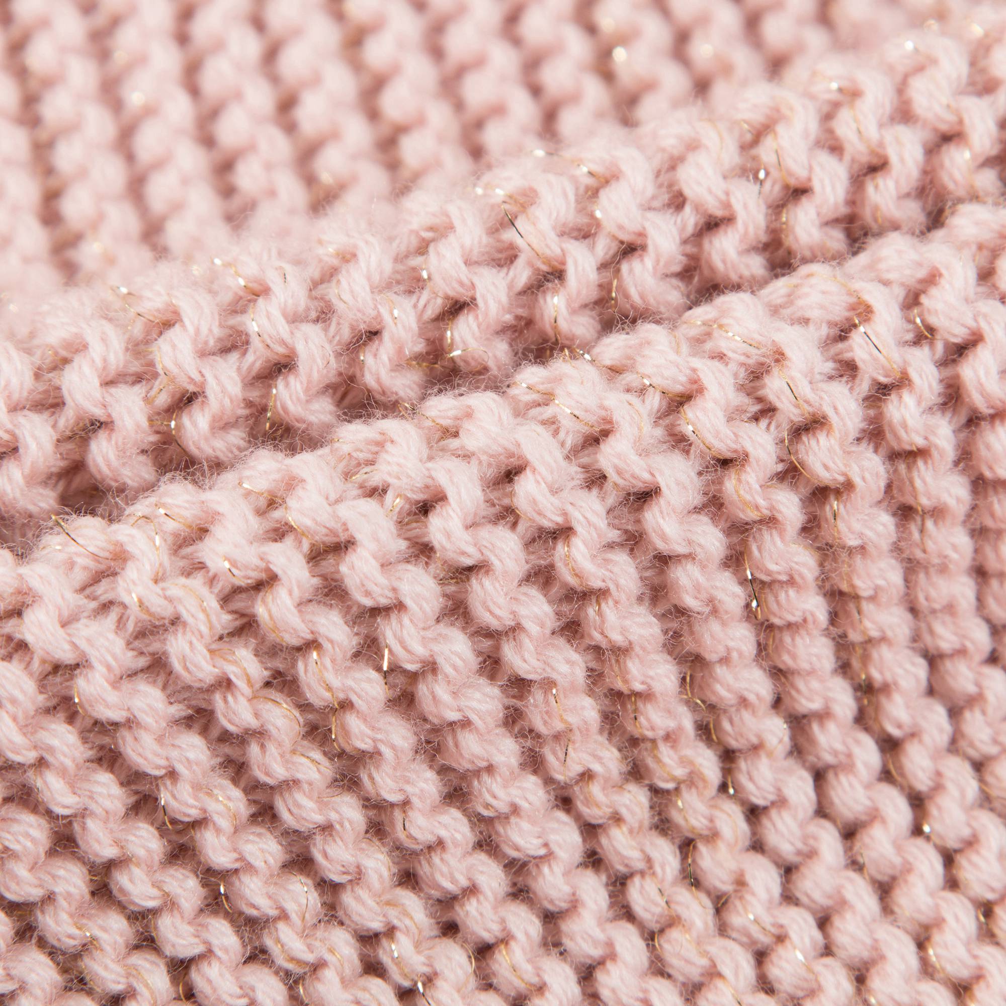 Baby Girls & Girls Wool knitted Pink  Poncho