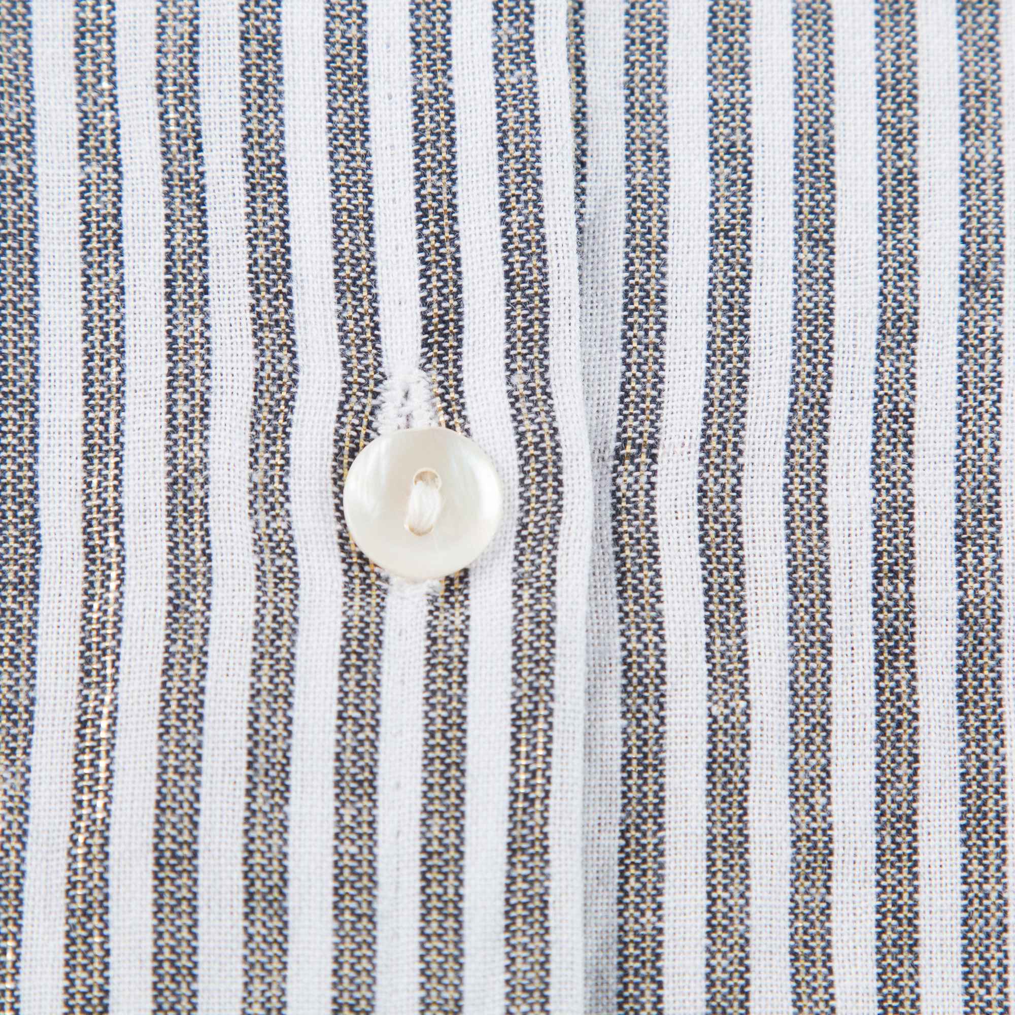 Baby Grey & off white Stripes Gold  Cotton Shirts