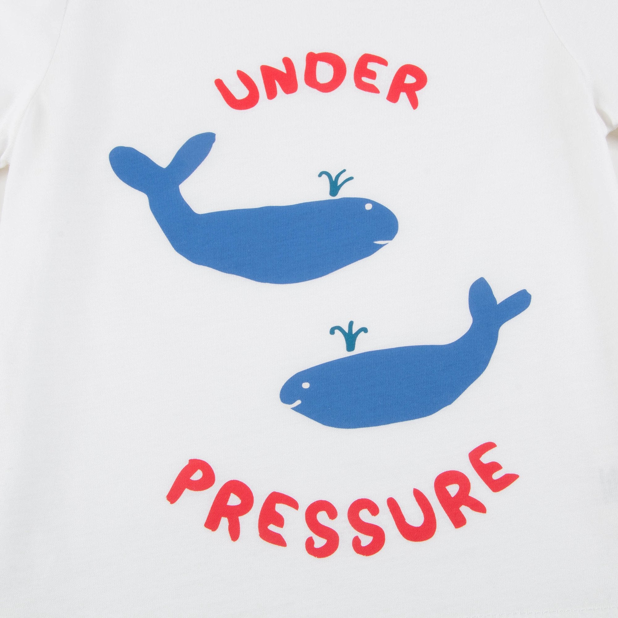 Boys White & Large Whales Organic Pima Cotton T-shirt