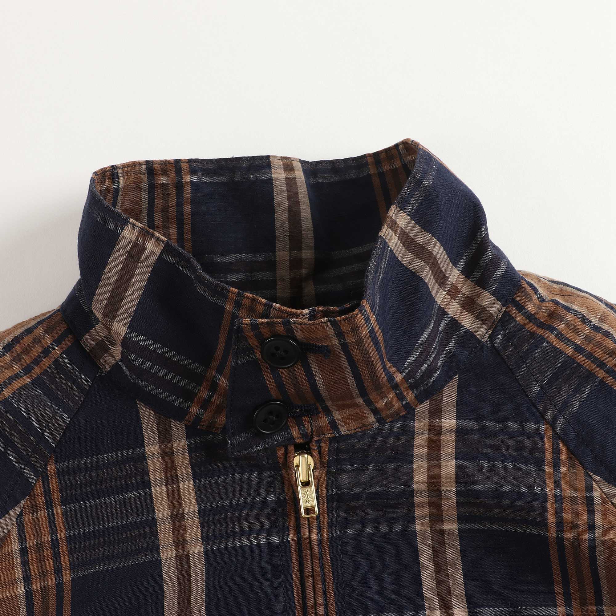 Boys Navy Madras Jacket