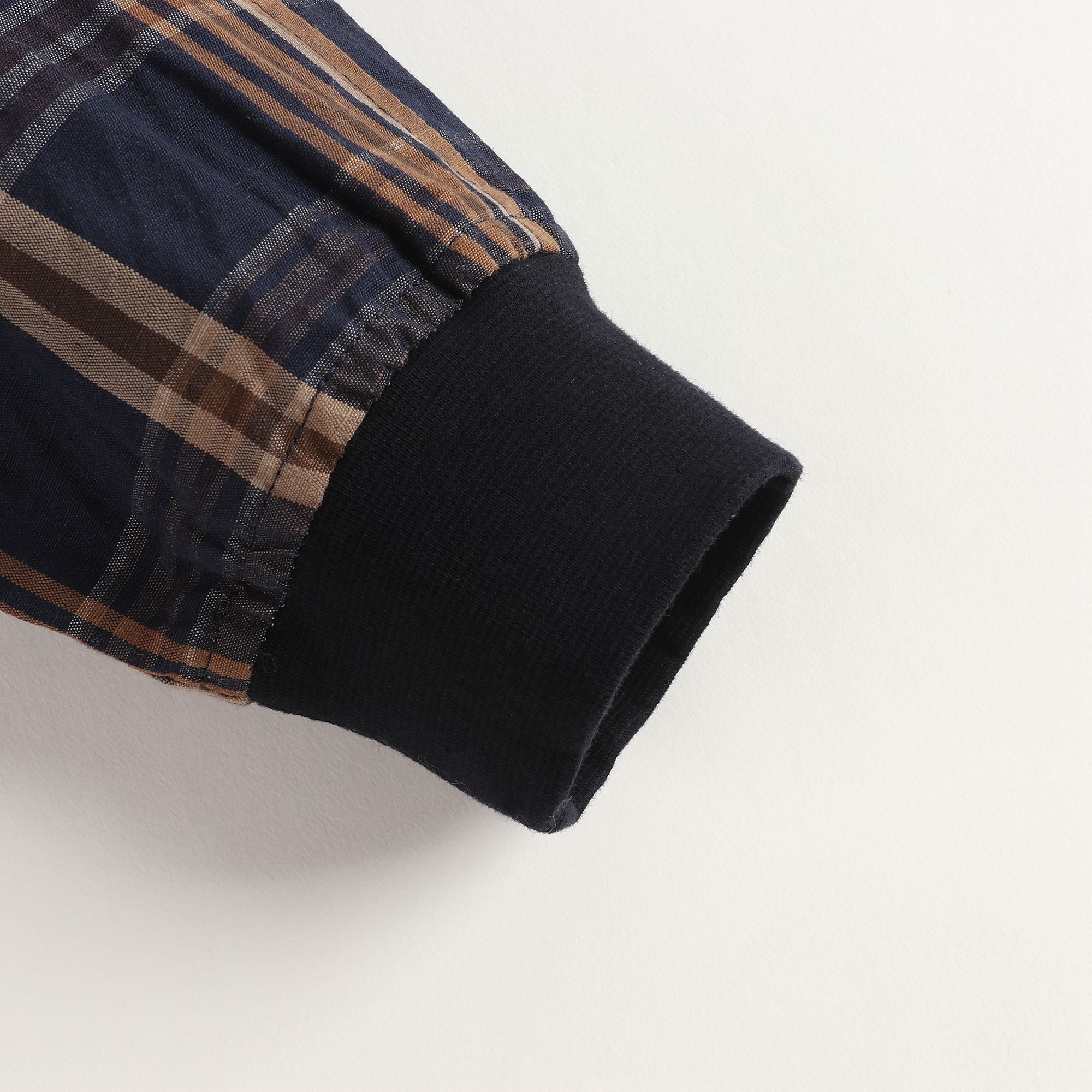 Boys Navy Madras Jacket
