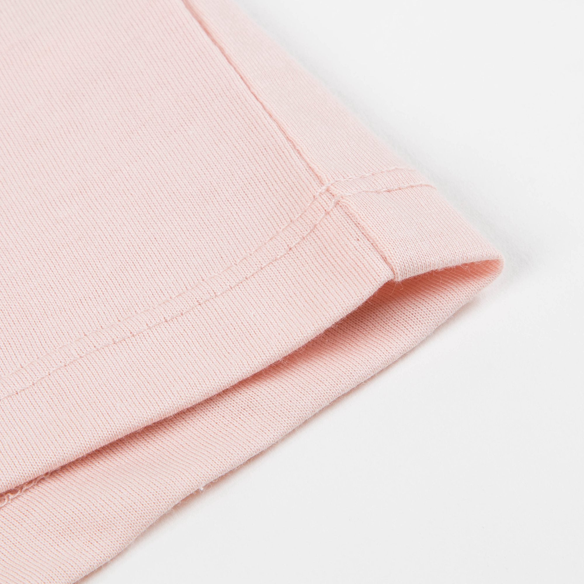 Girls Pink Ruffle Collar Organic Pima Cotton T-shirt