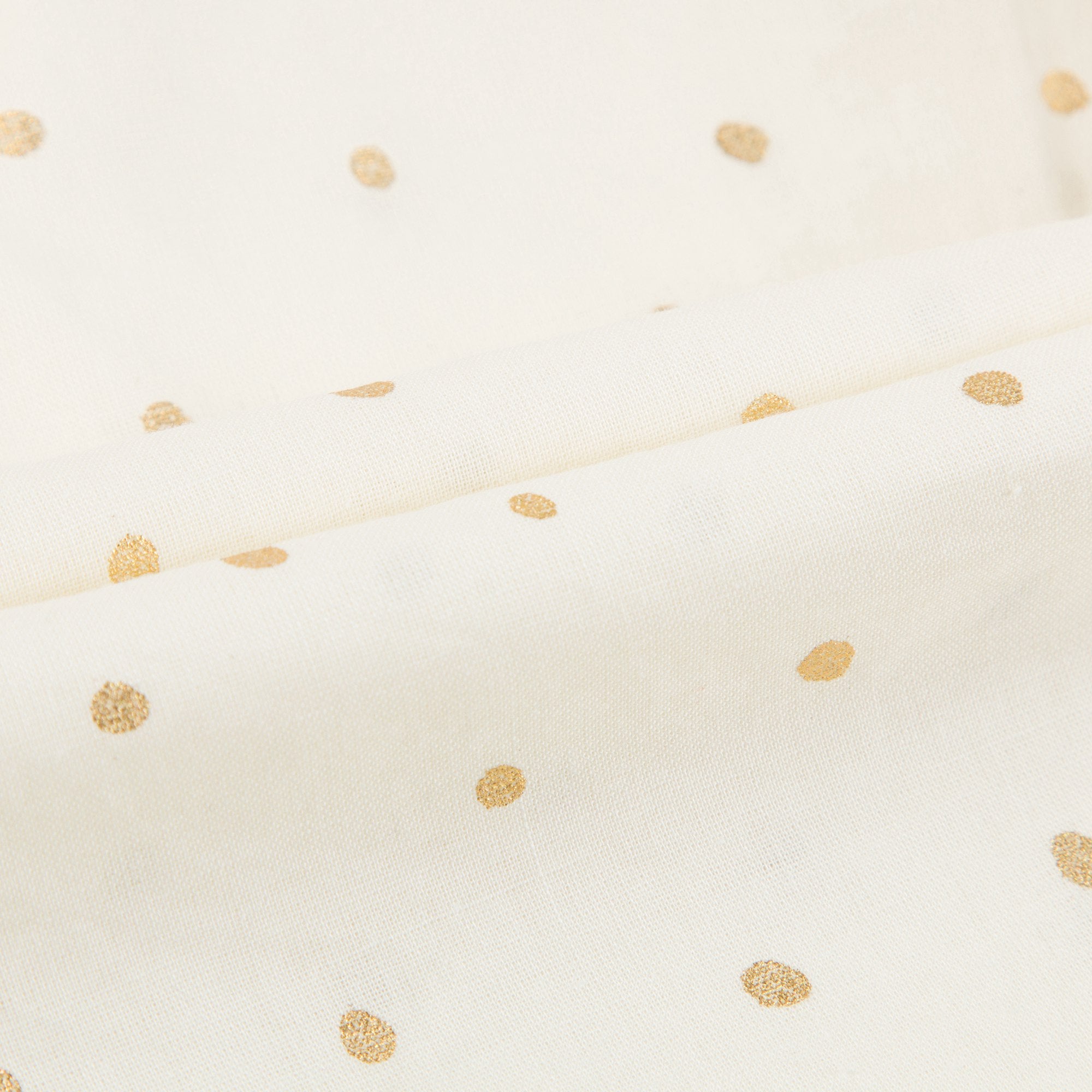 Baby Girls Cream Cotton gold dots Cotton Blouse