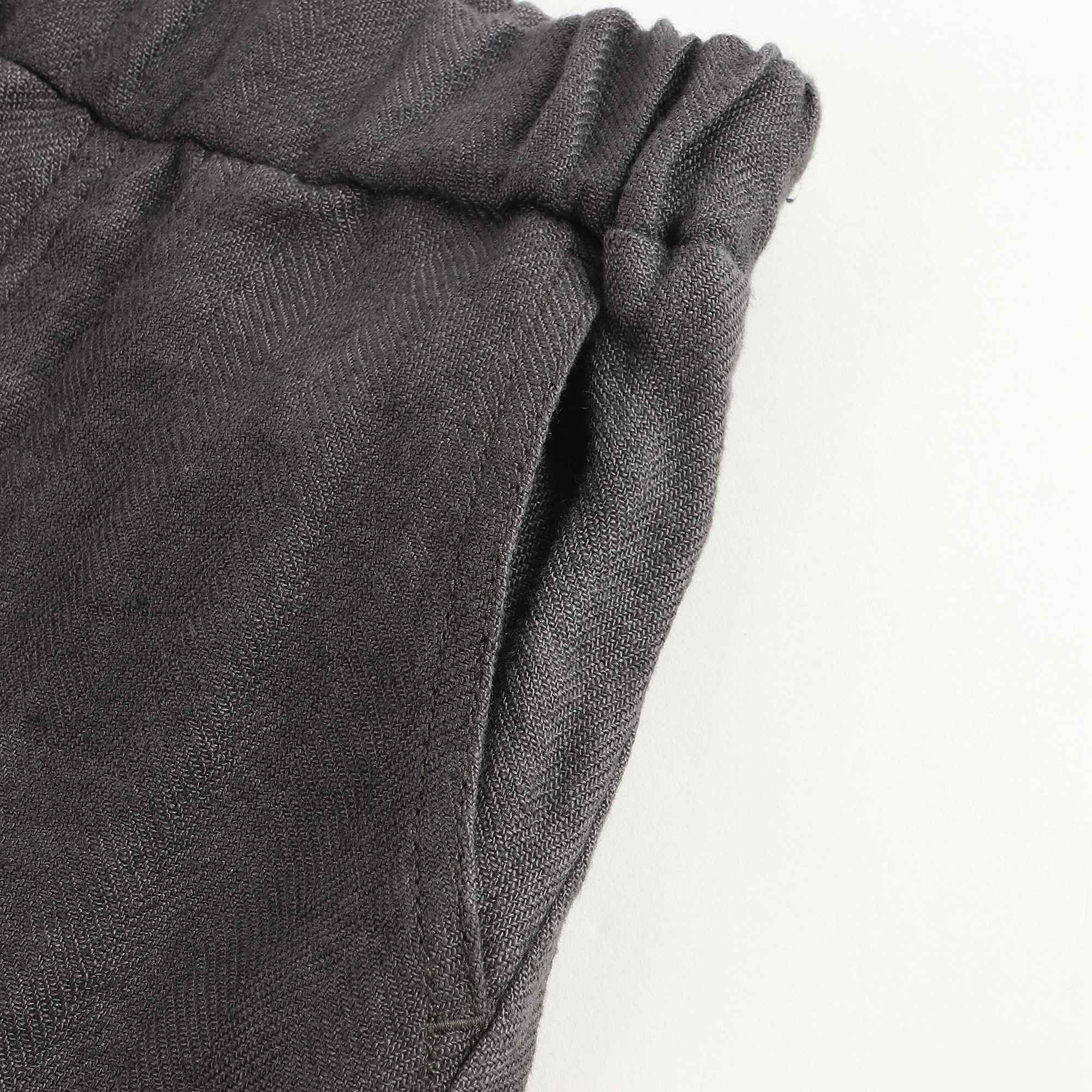 Boys Chorcoal Linen Shorts