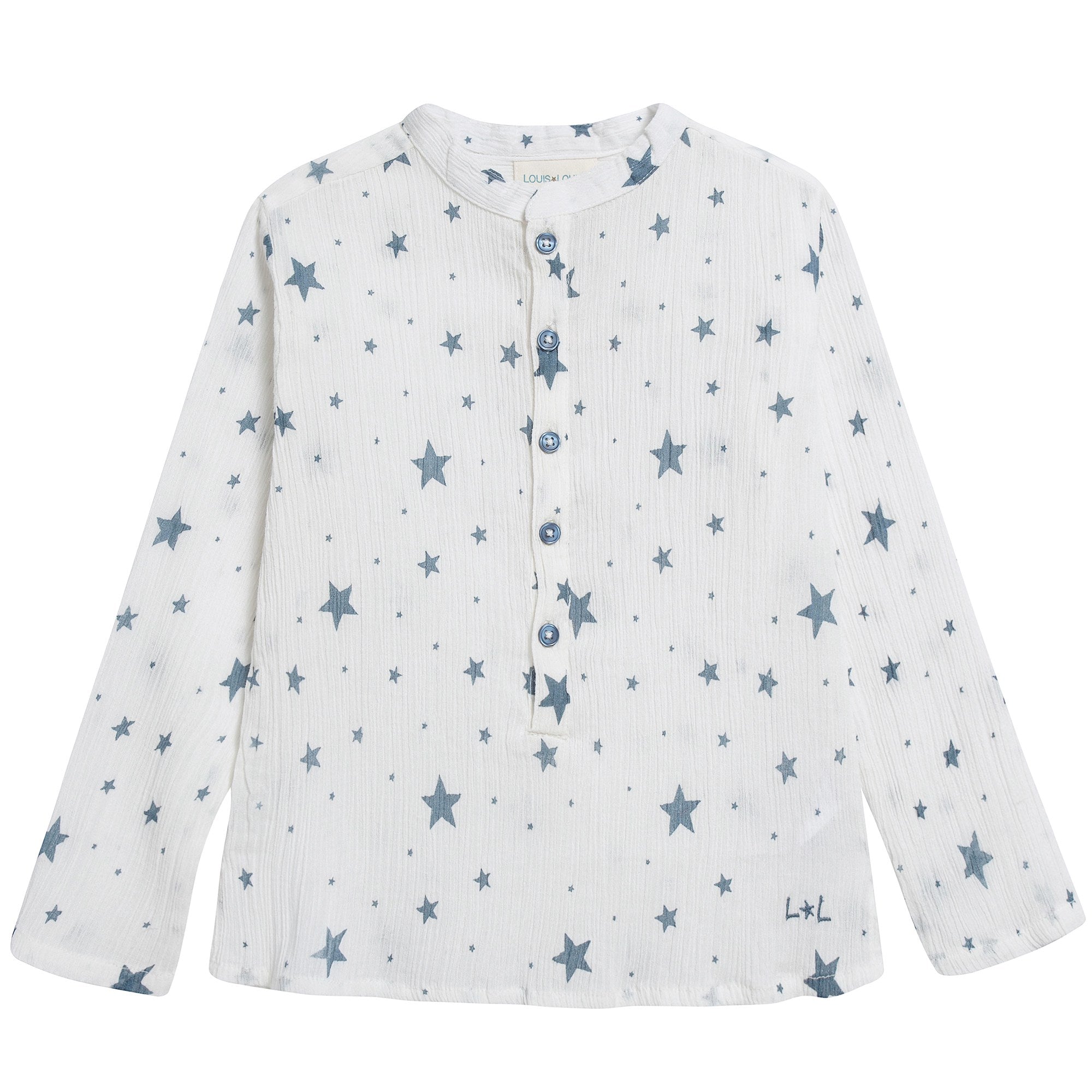 Girls White "Cotton  Crepe  Stars" T-shirt