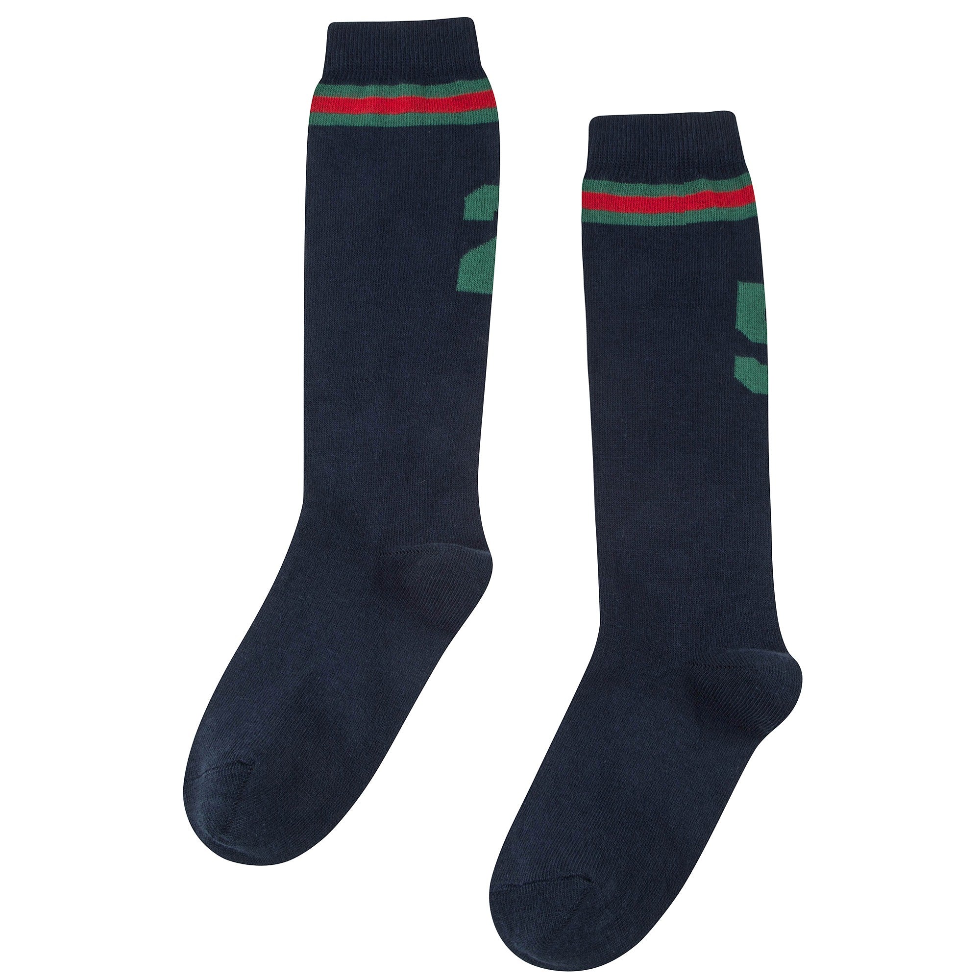 Boys Navy & Dark Green Socks