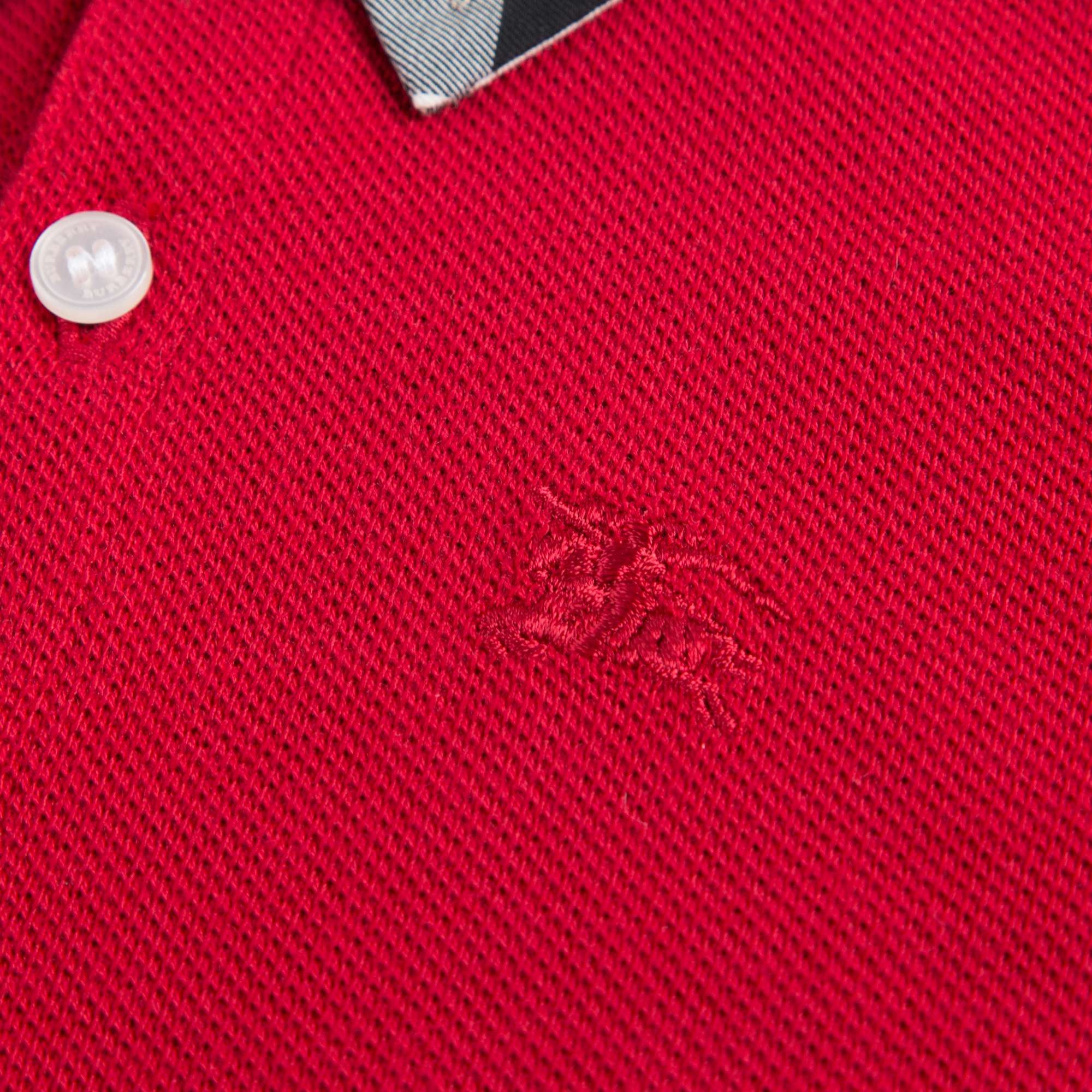 Baby Boys Red Cotton Polo Shirt