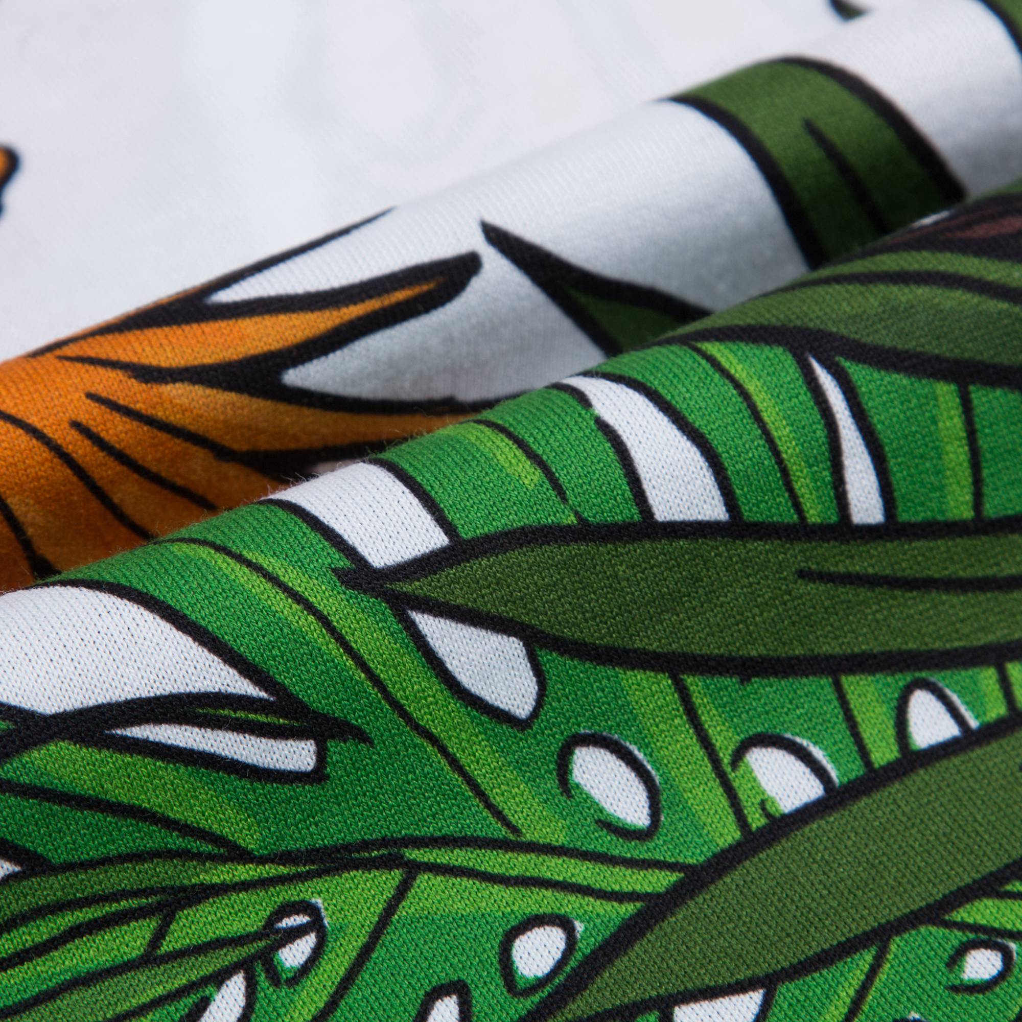 Boys White Forest Printed Cotton T-shirt