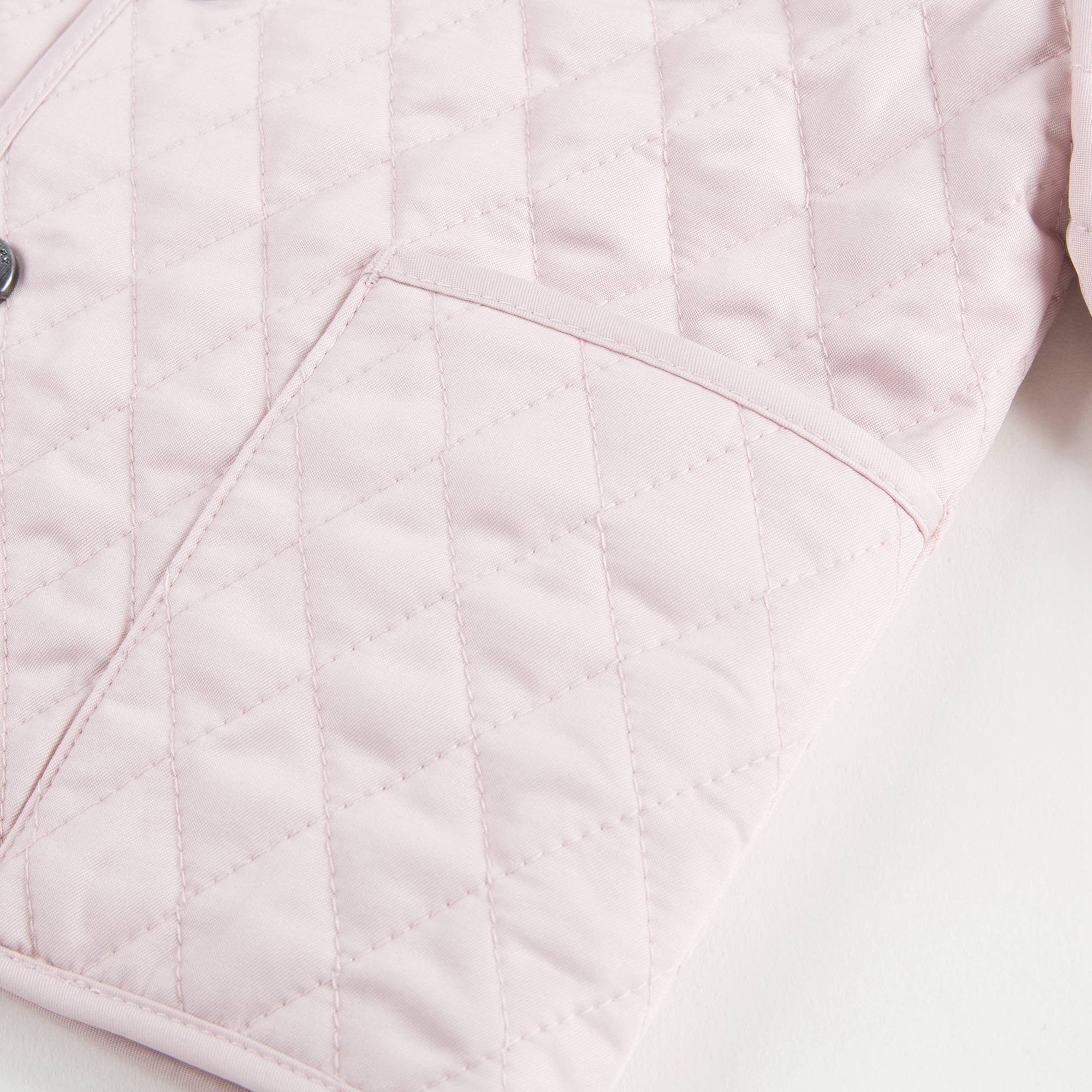 Baby Girls Pink Powder Pink Quilted Jacket
