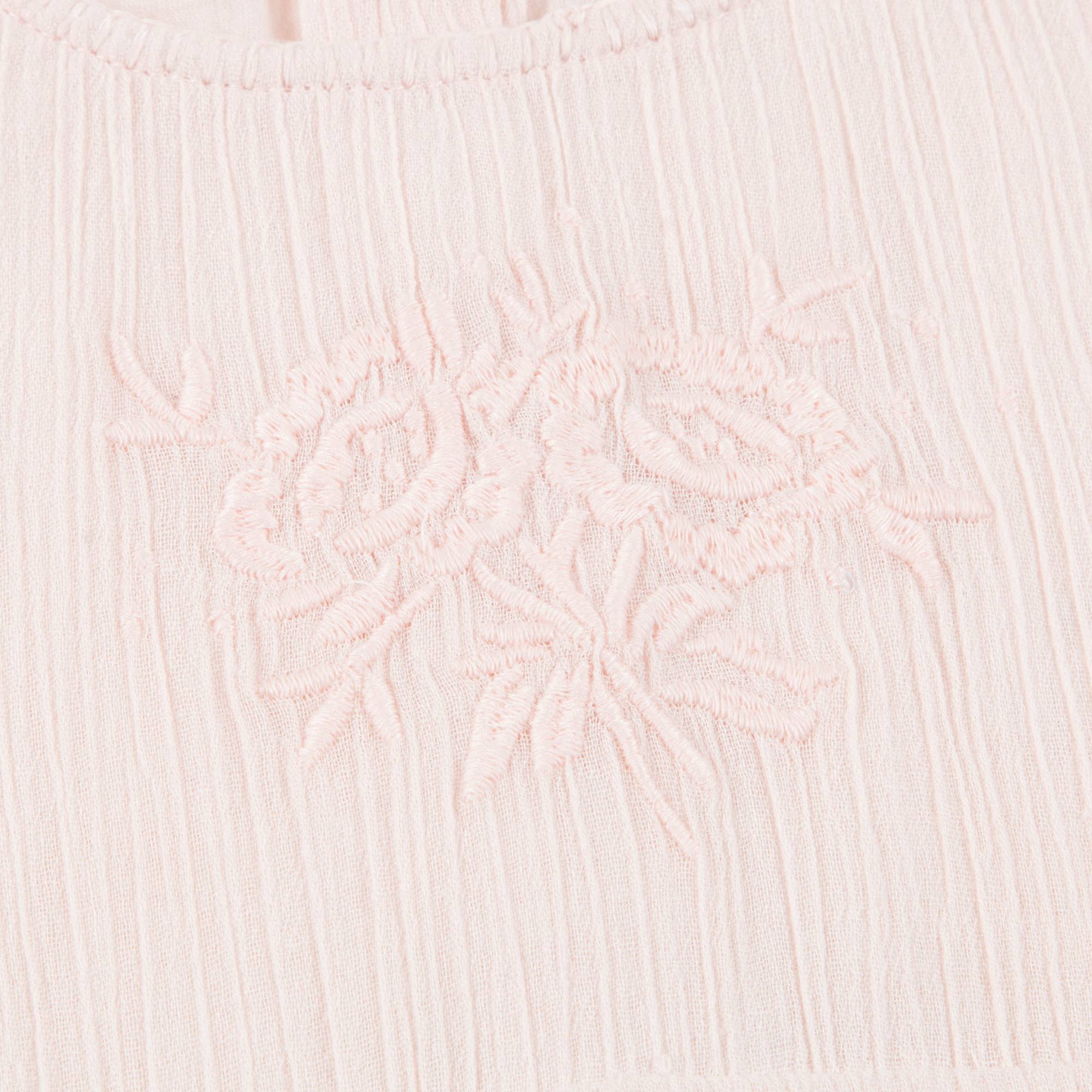 Girls Light Pink "Cotton Crepe" Dress