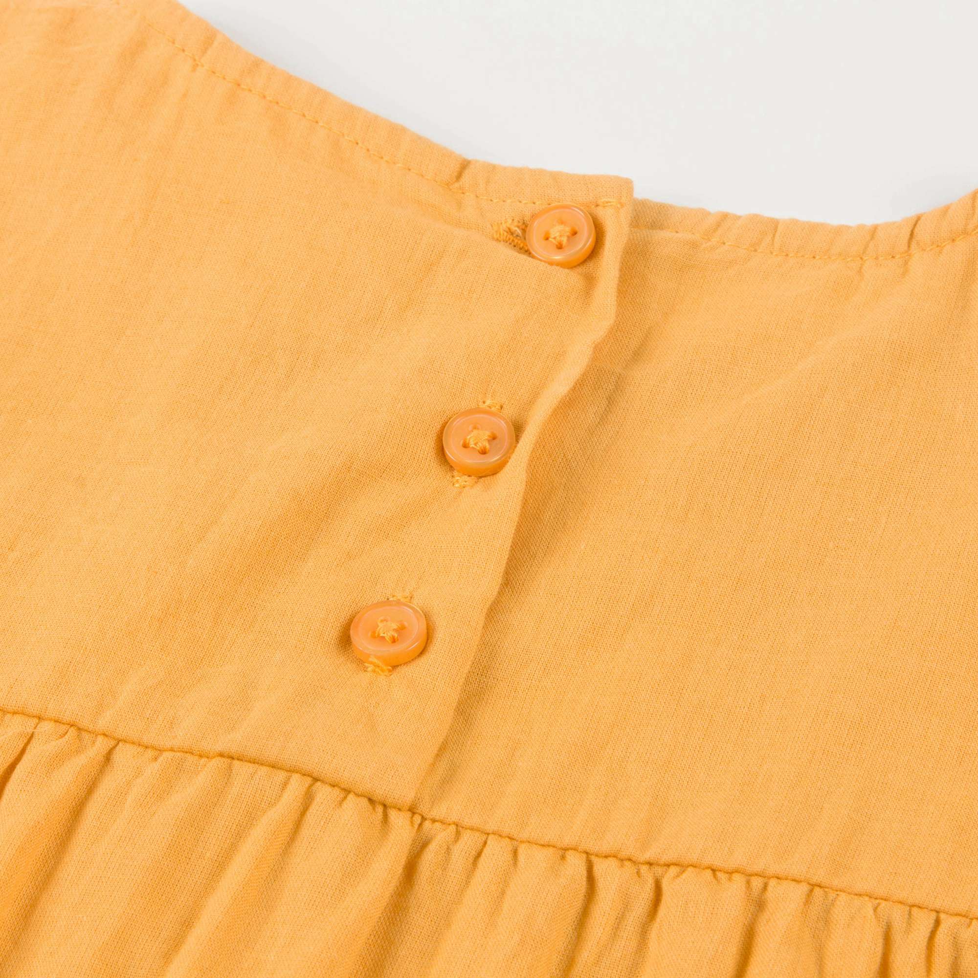 Girls Saffron Cotton Tunic