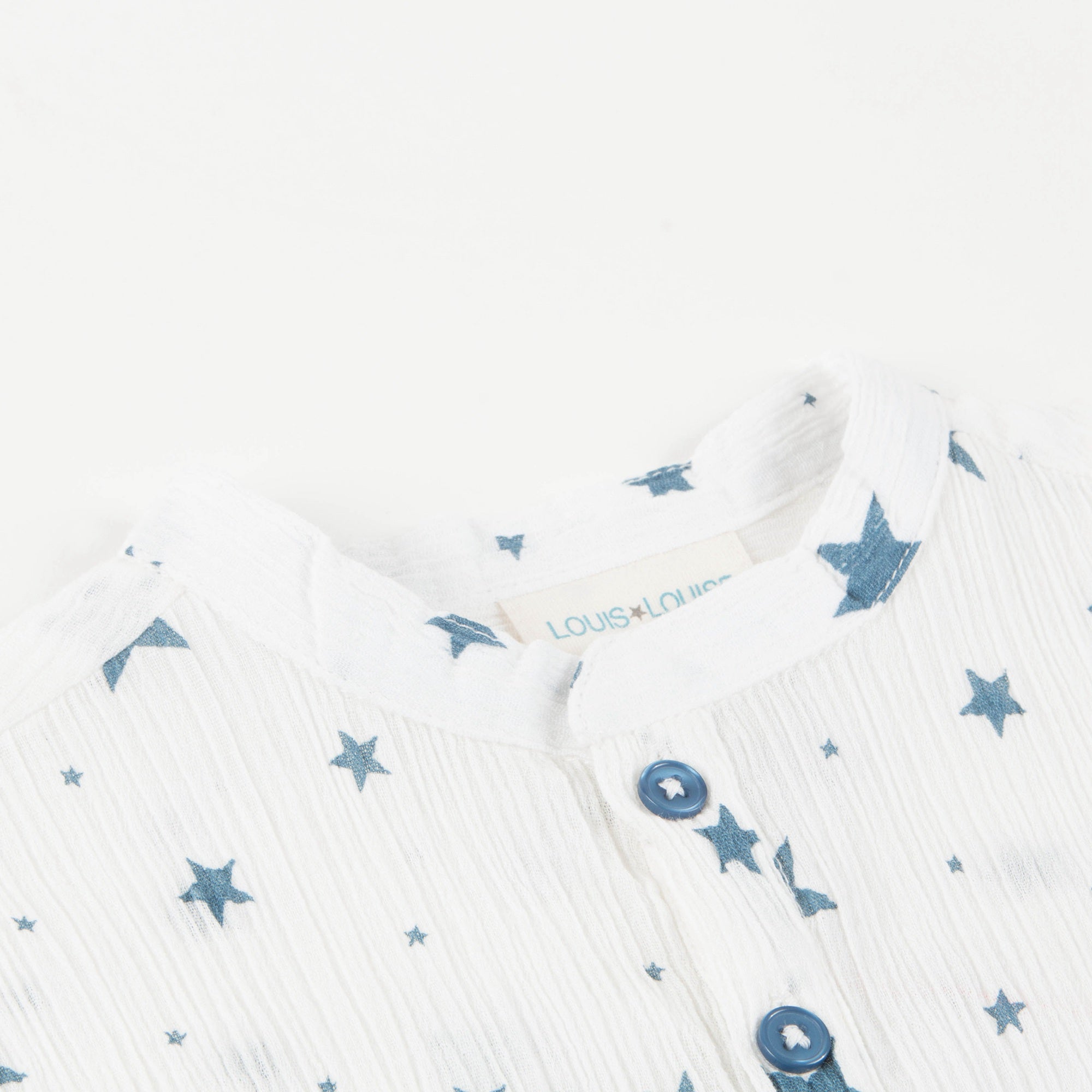 Girls White "Cotton  Crepe  Stars" T-shirt
