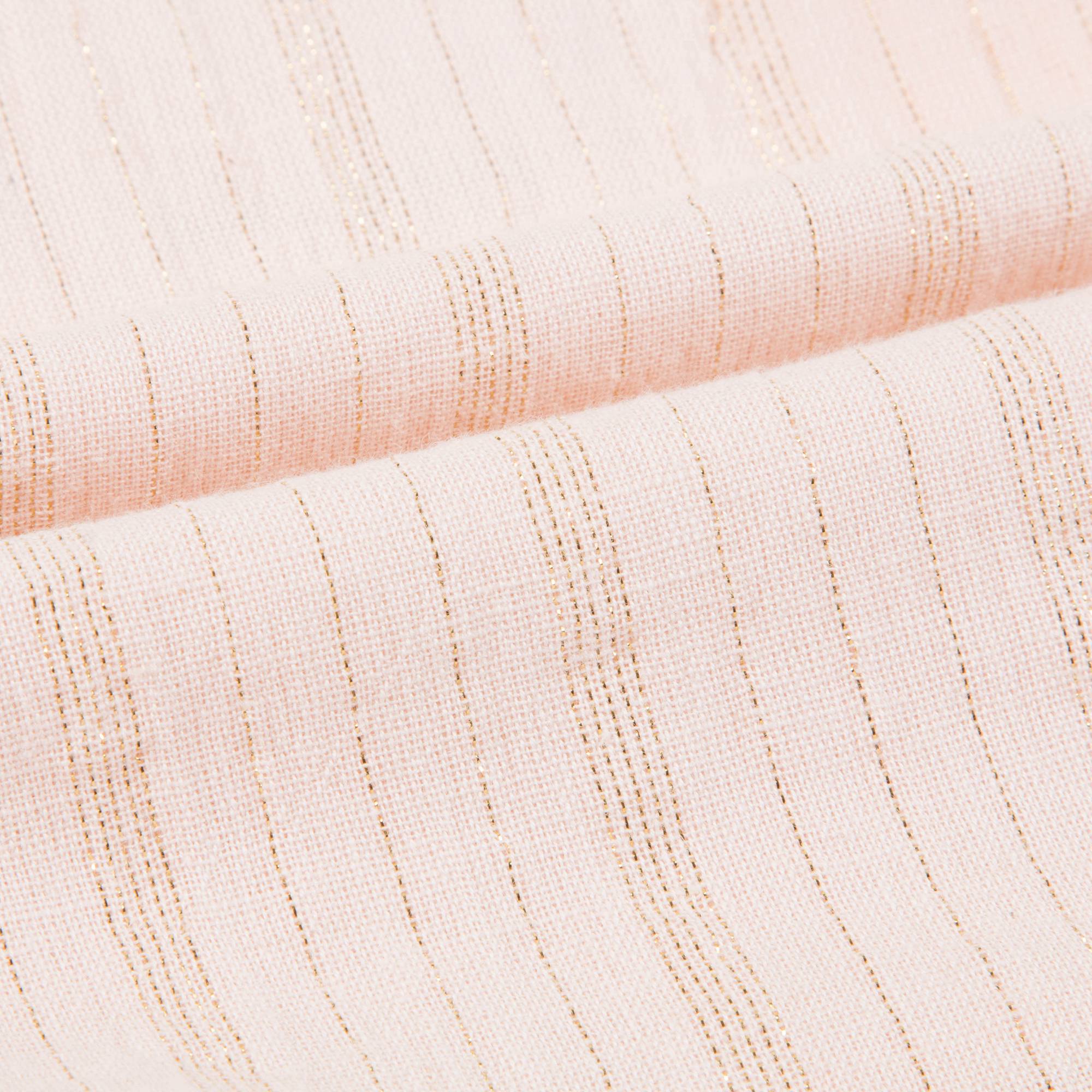 Girls Light Pink "Gold  Lurex  Stripes" Dress