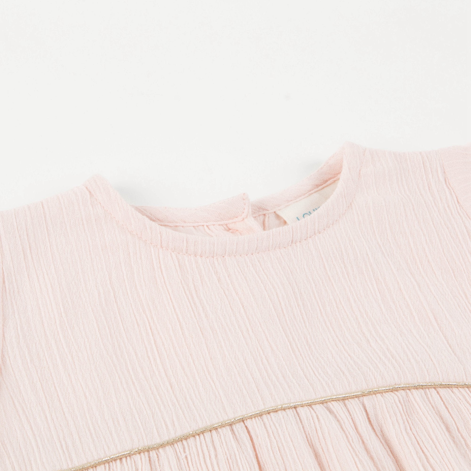 Baby Girls Light Pink "Cotton  Crepe" Dress