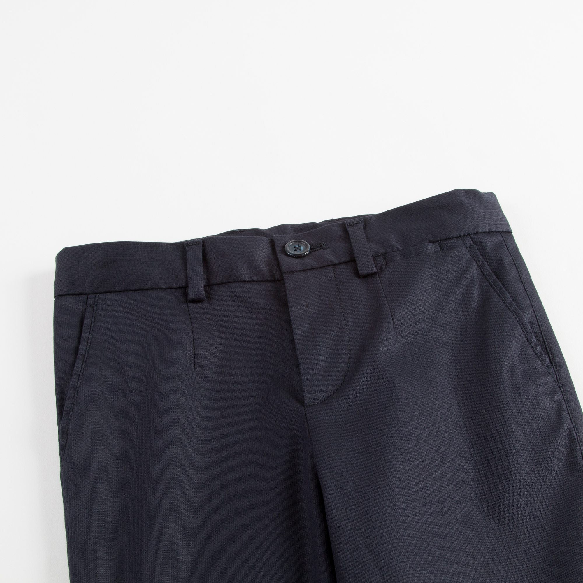 Boys Dark Blue Wool & Silk Tuxedo