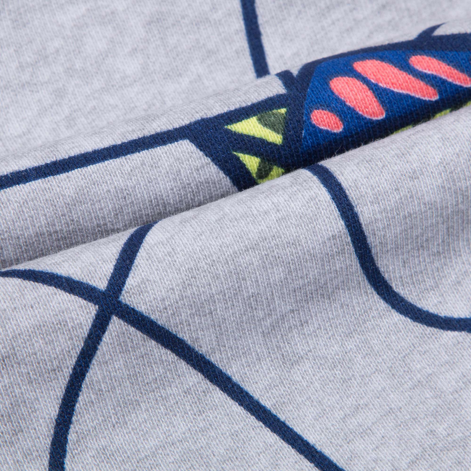 Boys Marl Grey Printed Cotton Shorts