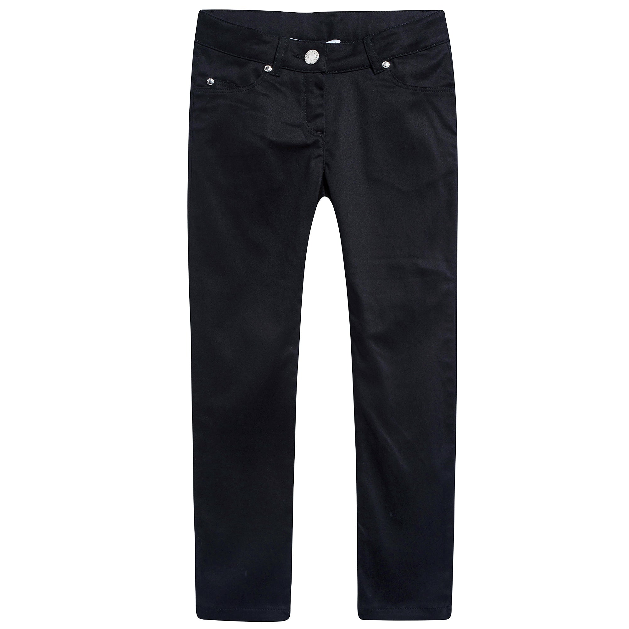 Girls Black Cotton "Star" Jeans