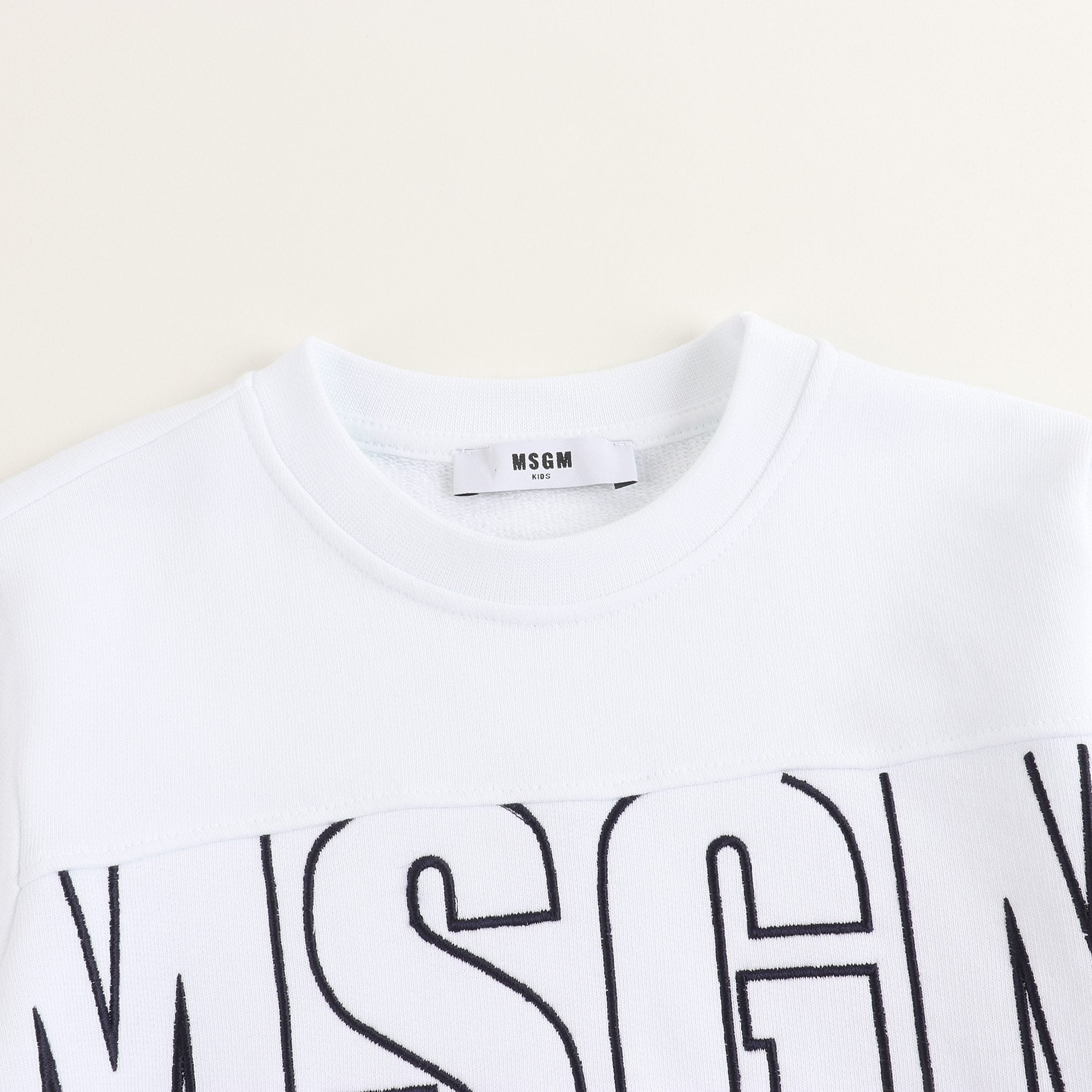 Boys White Cotton Sweatshirt