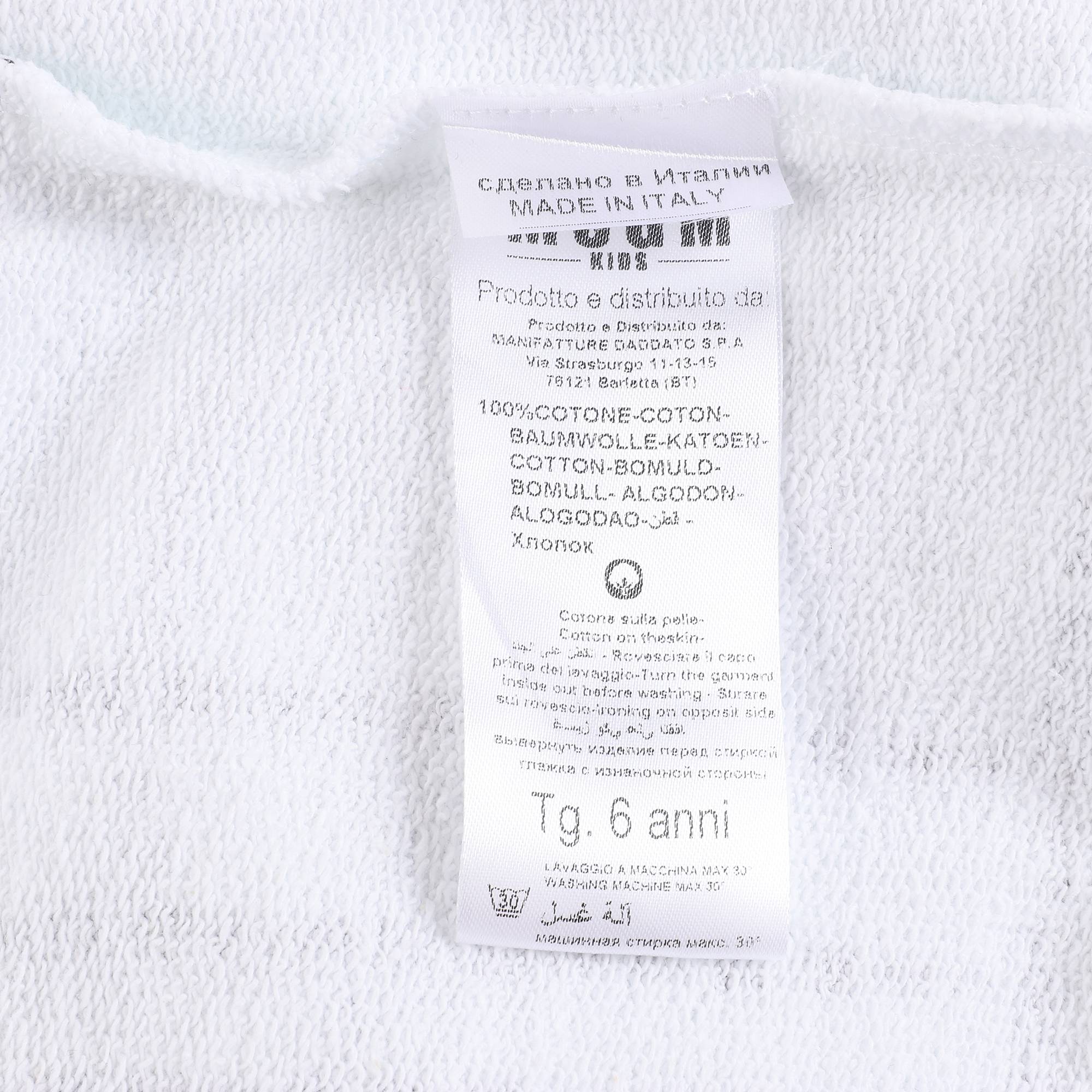 Boys & Girls White Cotton Sweatshirt