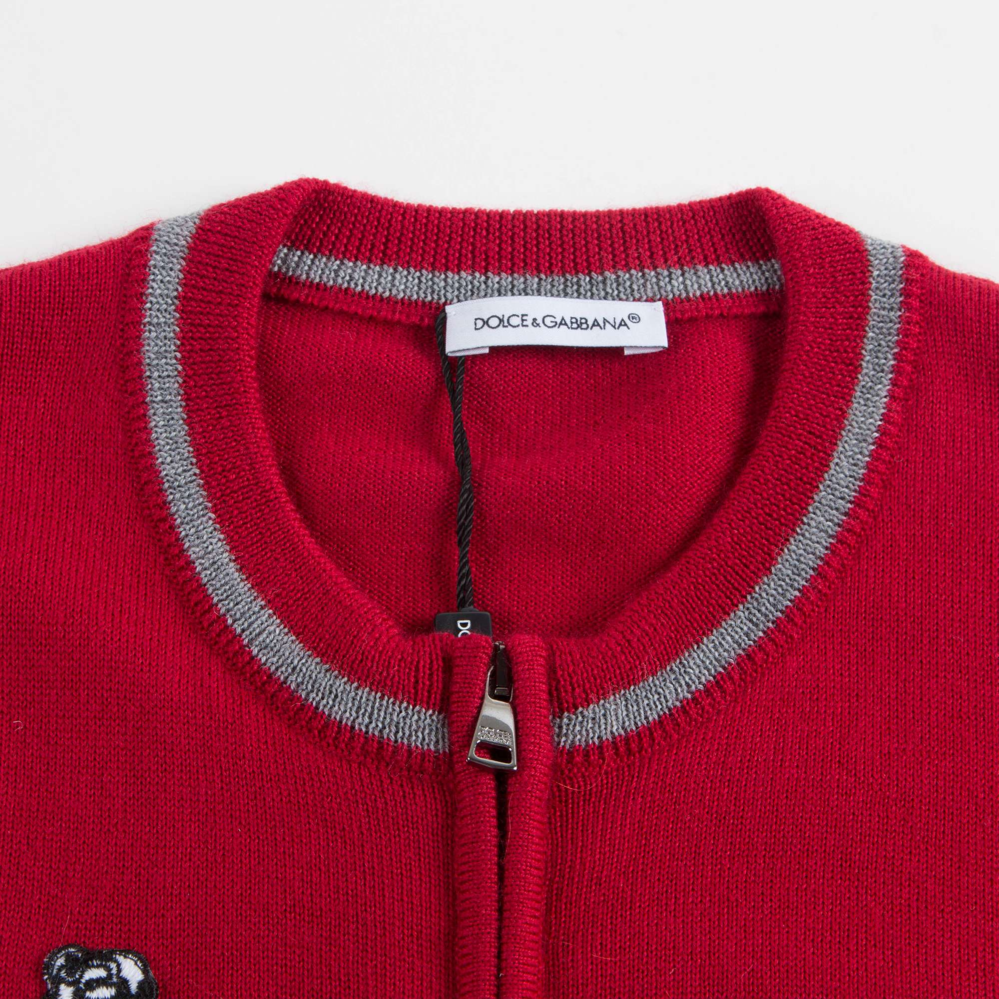 Boys Bright Red Zip Cardigan