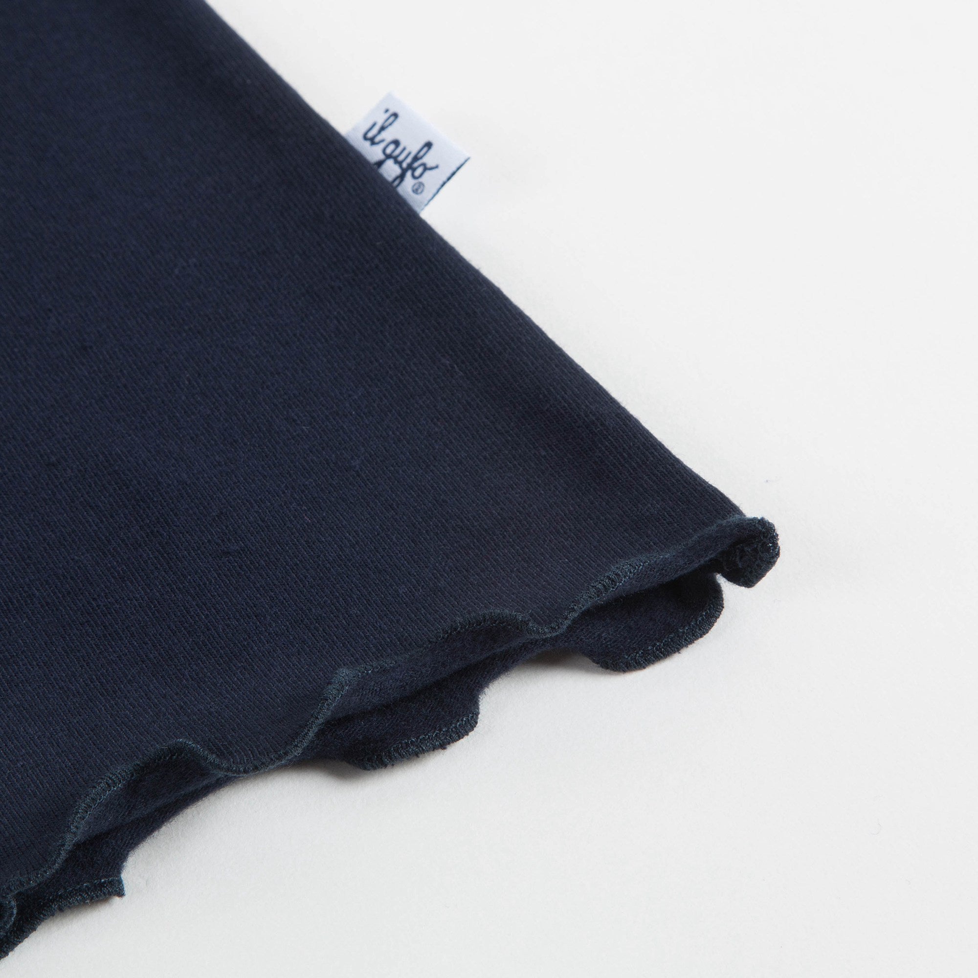 Girls Navy Blue Cotton T-shirt