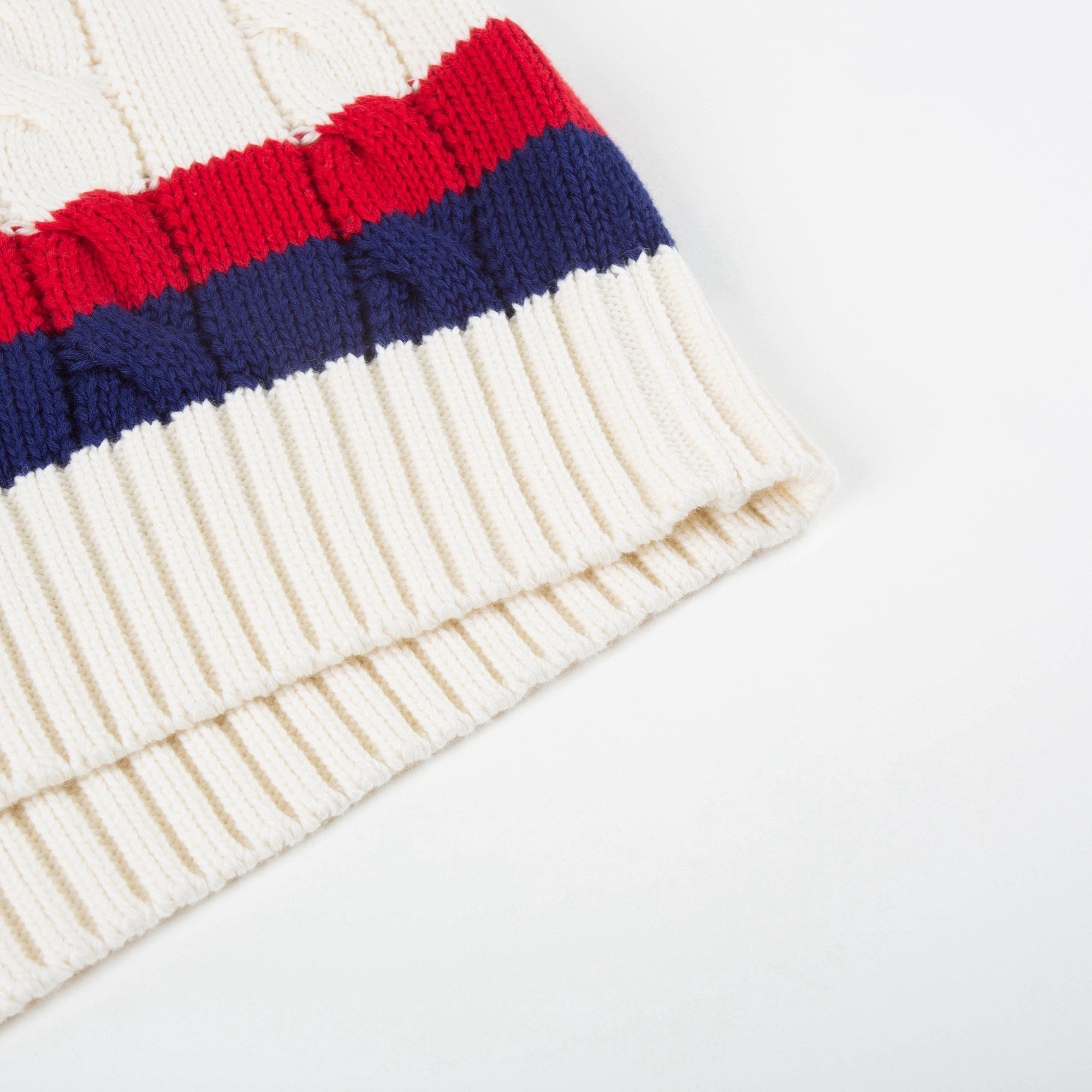 Girls White & Red Striped  Sweater