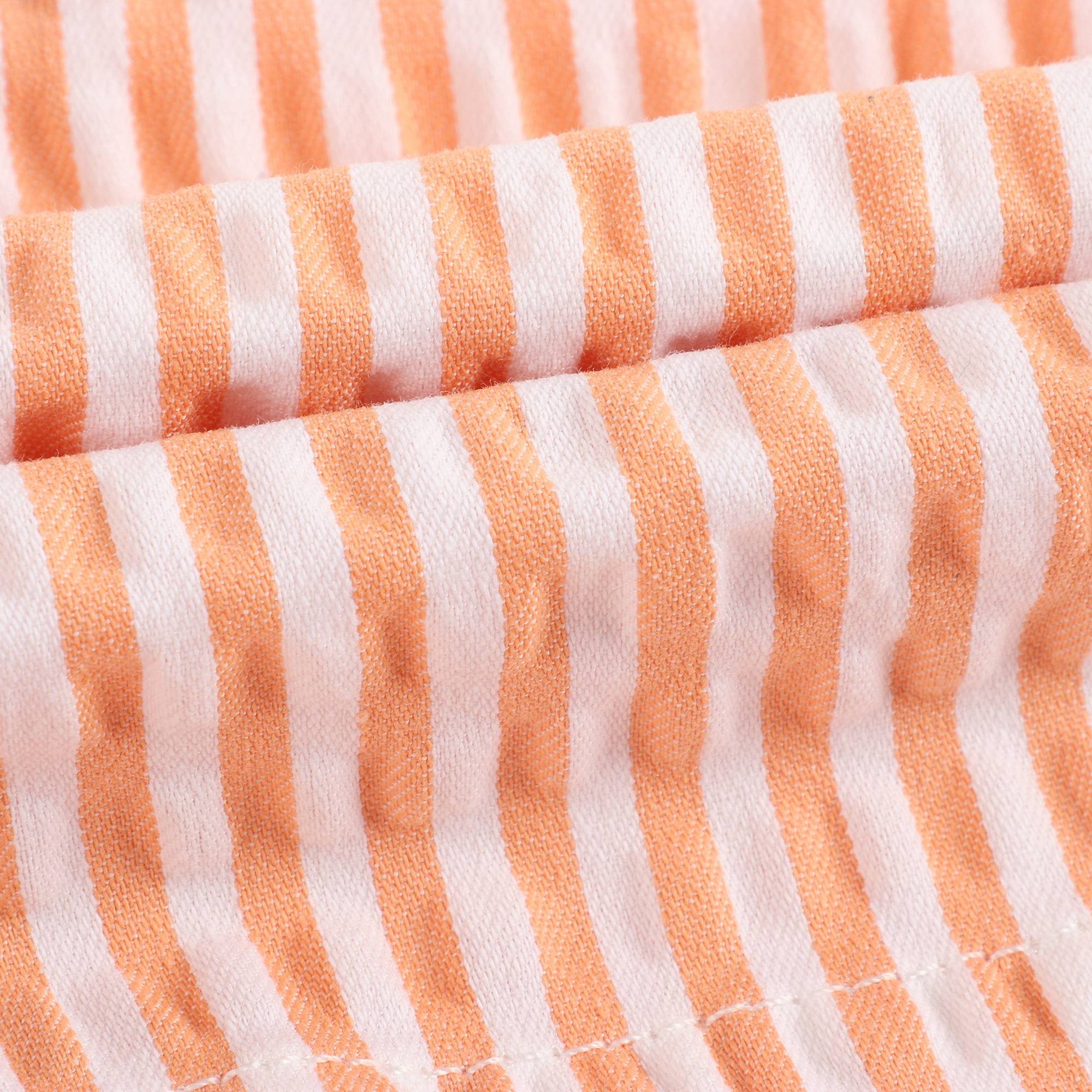 Boys Orange & White Stripe Cotton Shorts