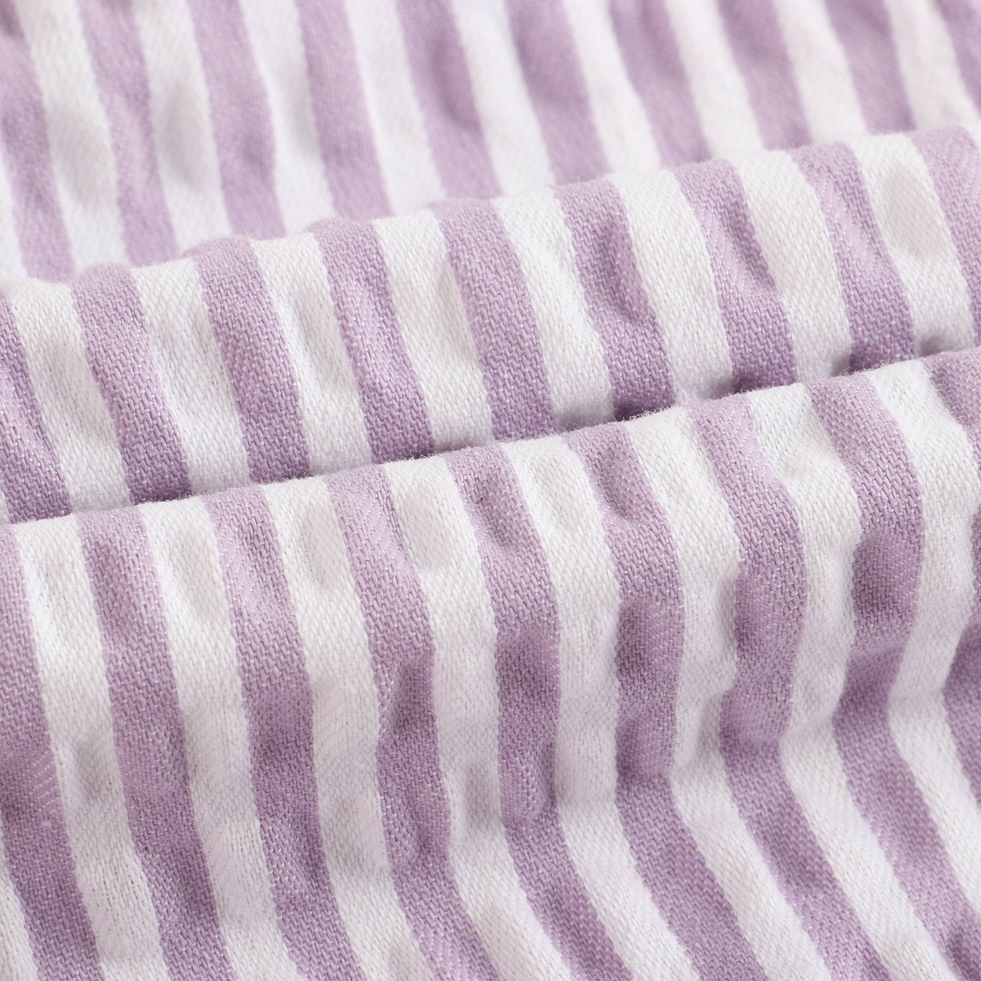 Boys Lilac & White Stripe Cotton Shorts