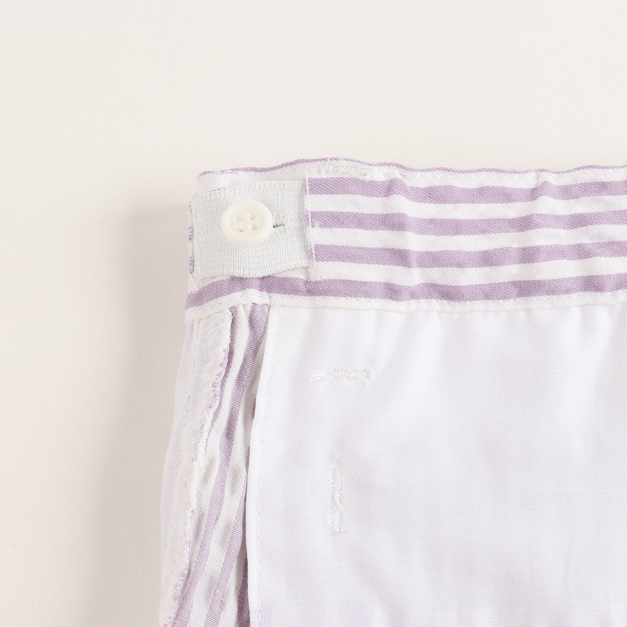 Boys Lilac & White Stripe Cotton Shorts