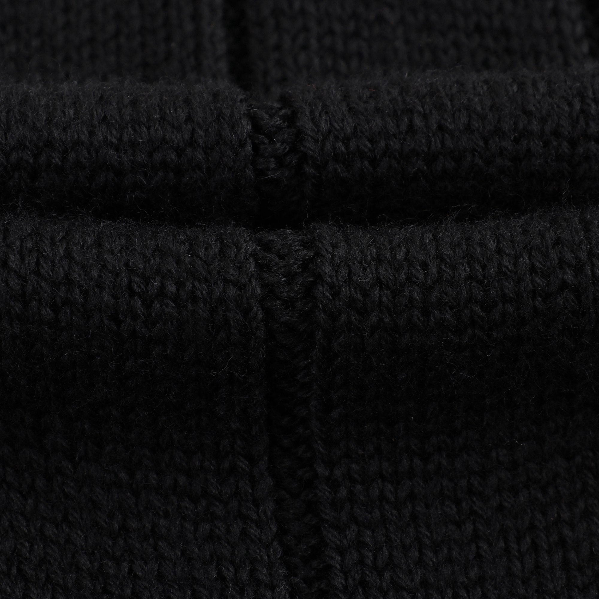 Boys Black Virgin Wool Scarf
