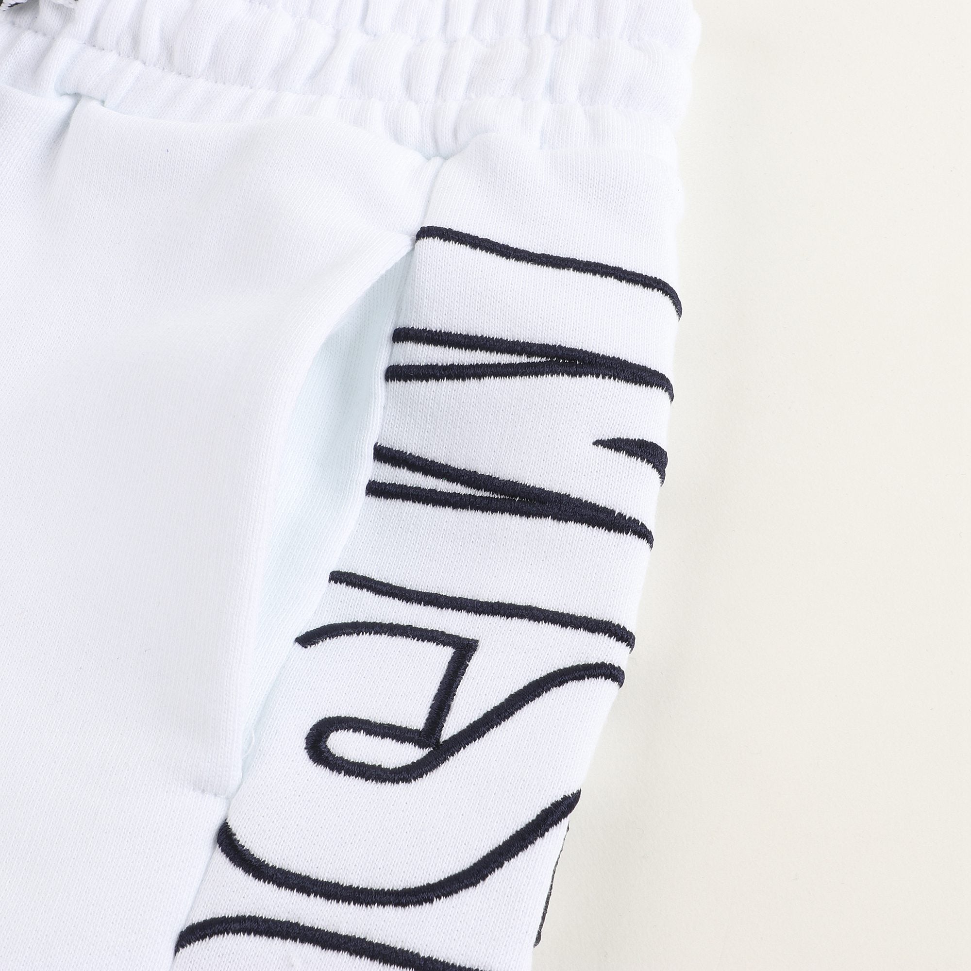 Boys White Cotton Shorts