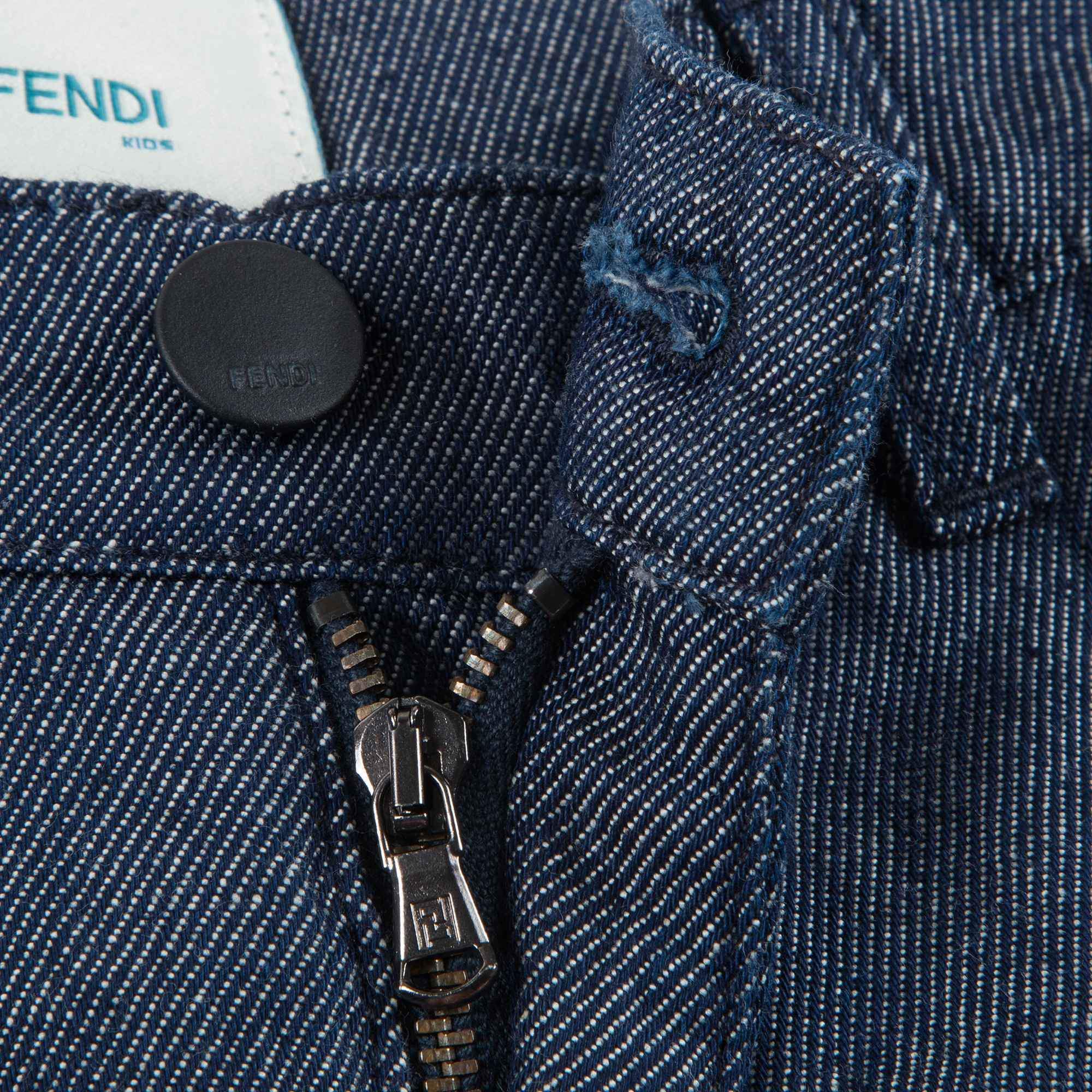 Boys Blue Cotton Bermuda Jeans