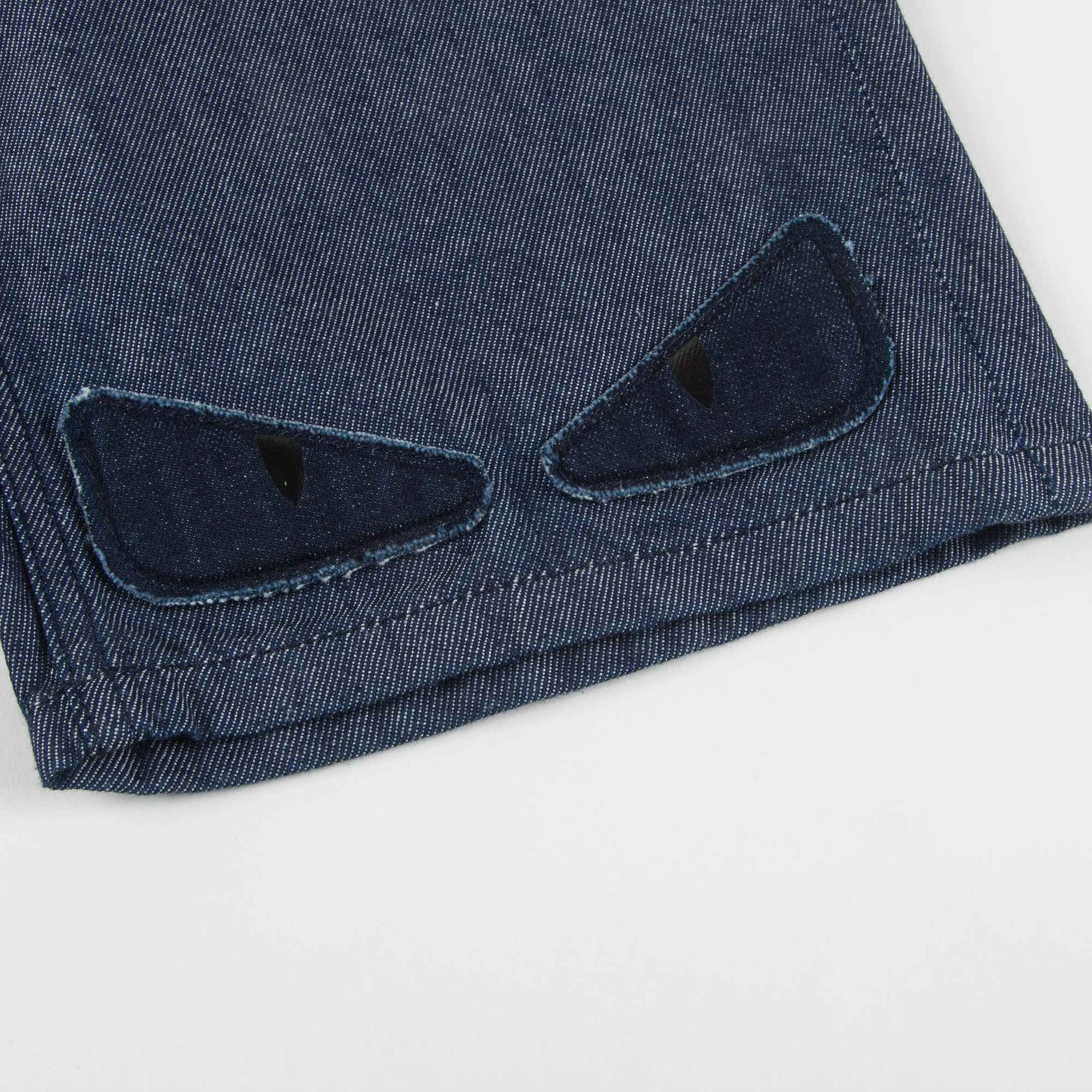 Boys Blue Cotton Bermuda Jeans