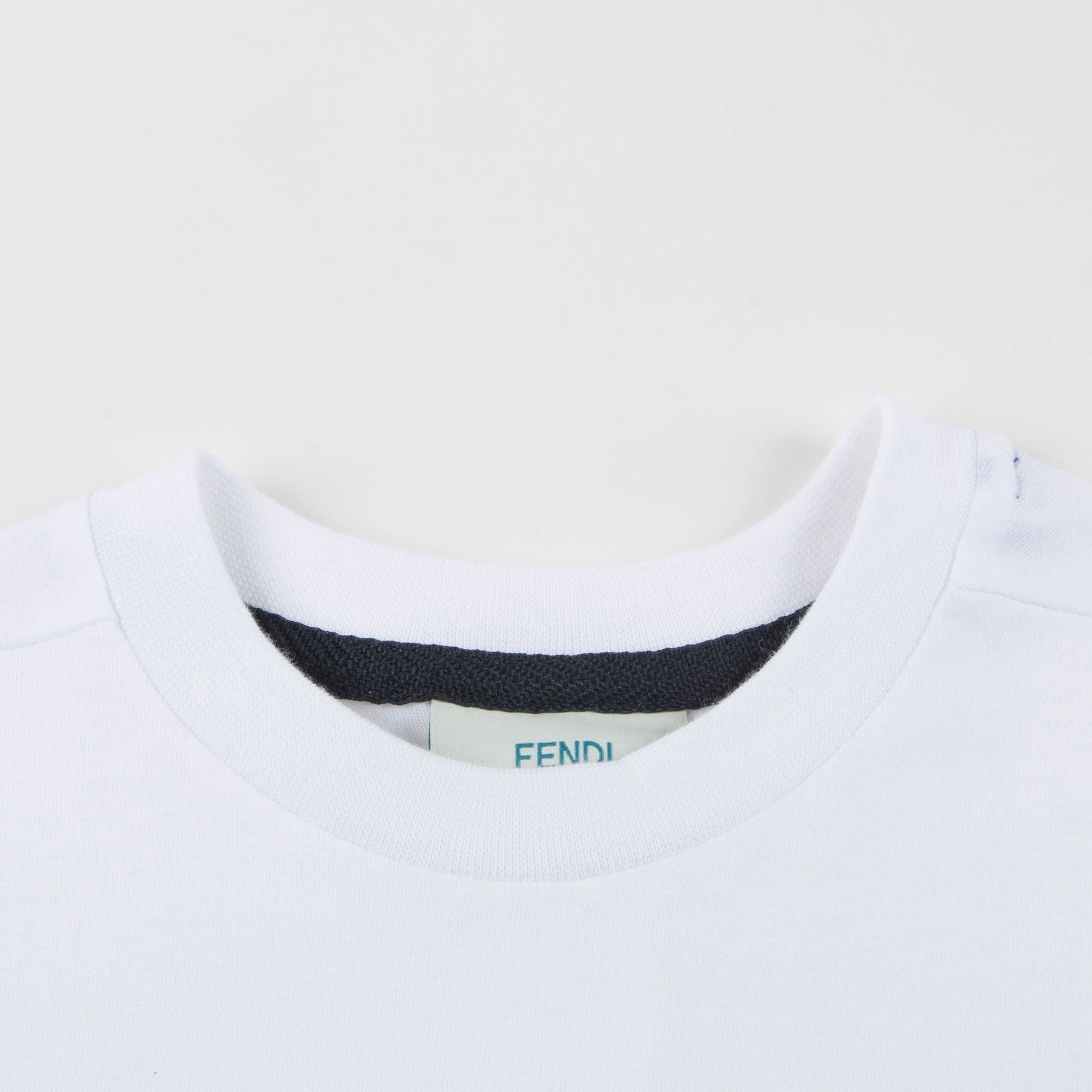 Boys White "Bus" Printed Cotton T-shirt