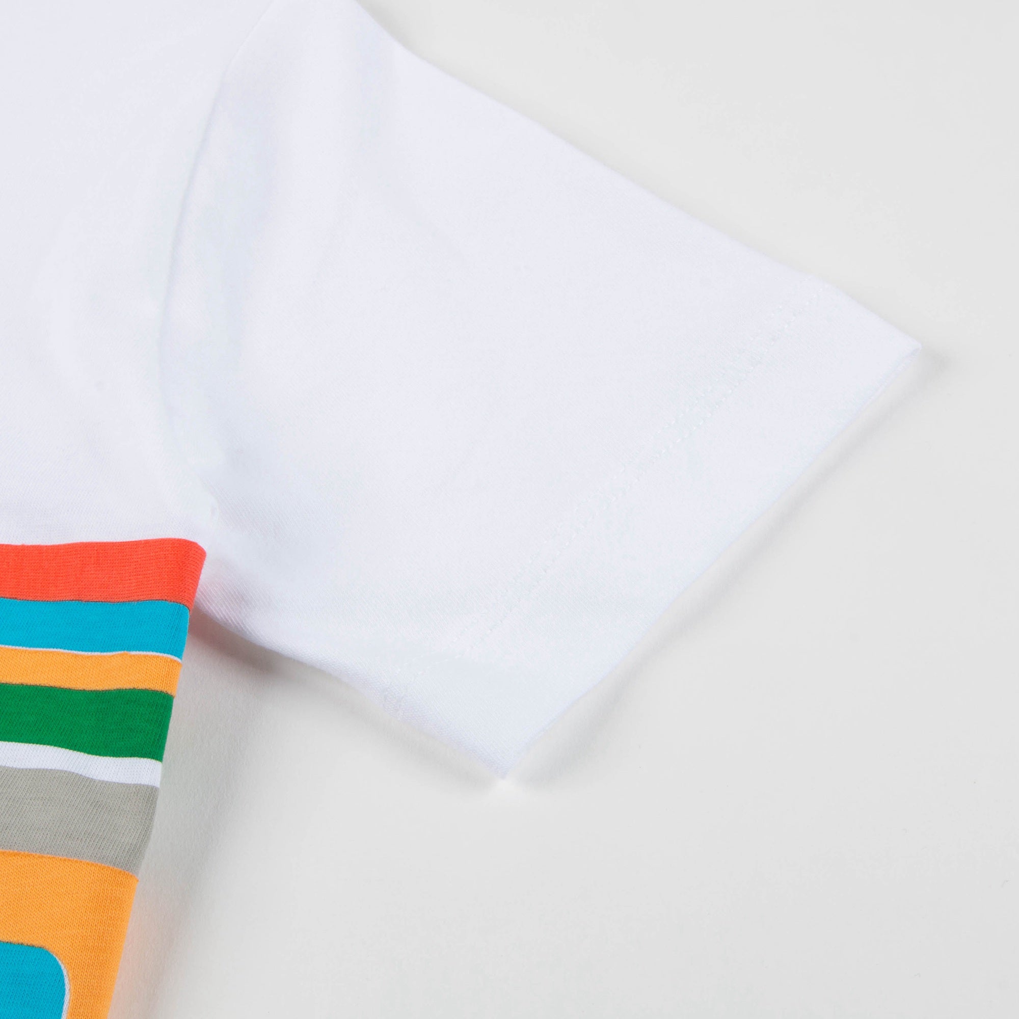 Boys White "Bus" Printed Cotton T-shirt