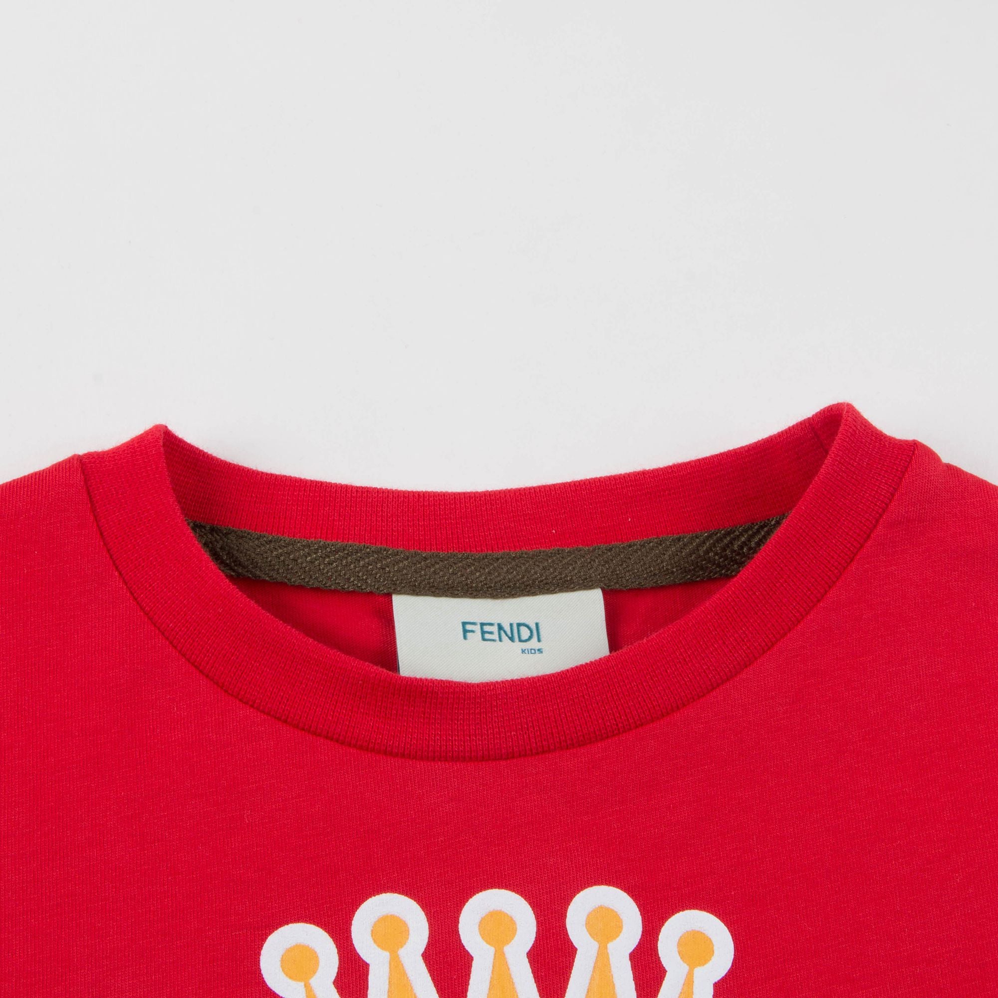 Boys Red Printed Cotton T-shirt