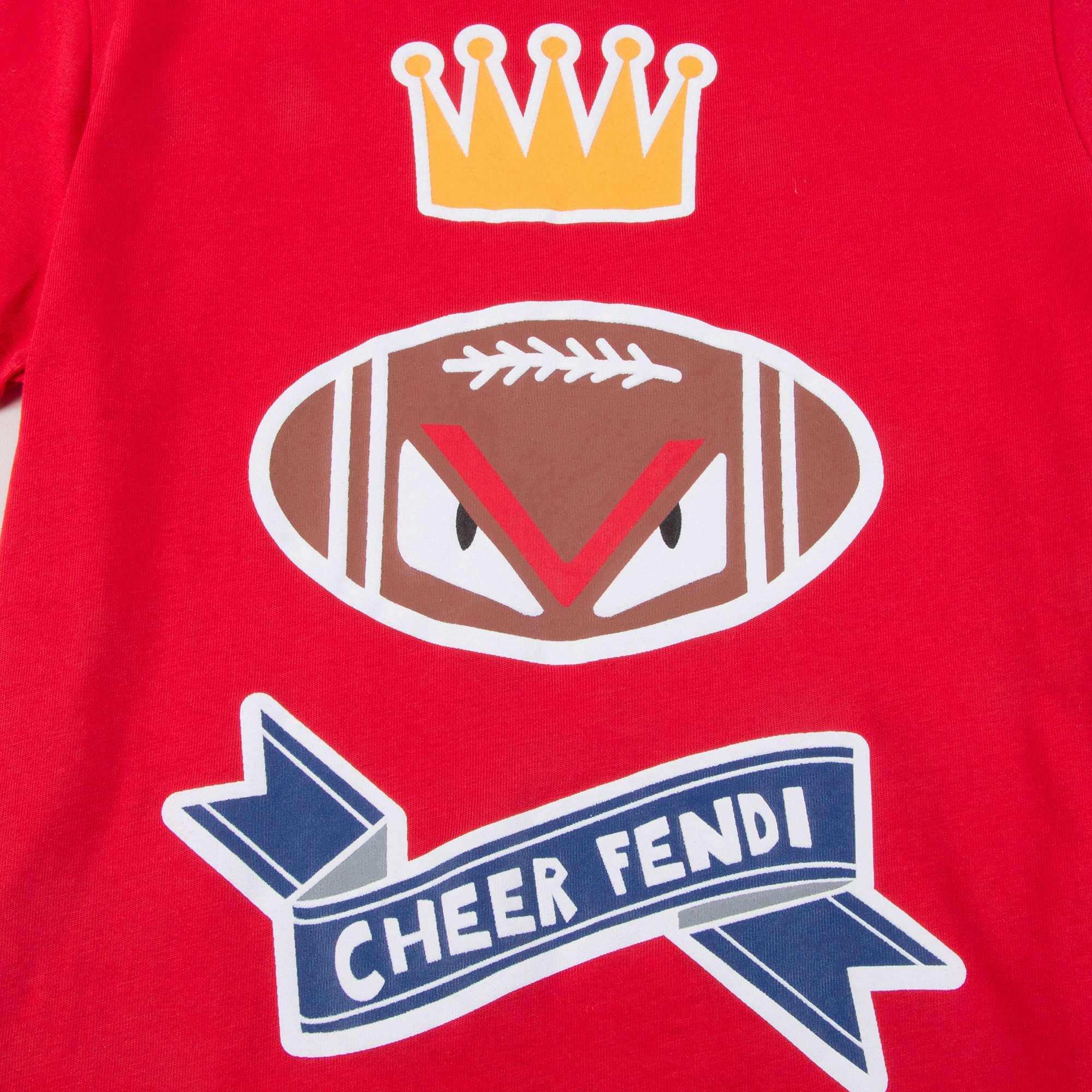 Boys Red Printed Cotton T-shirt