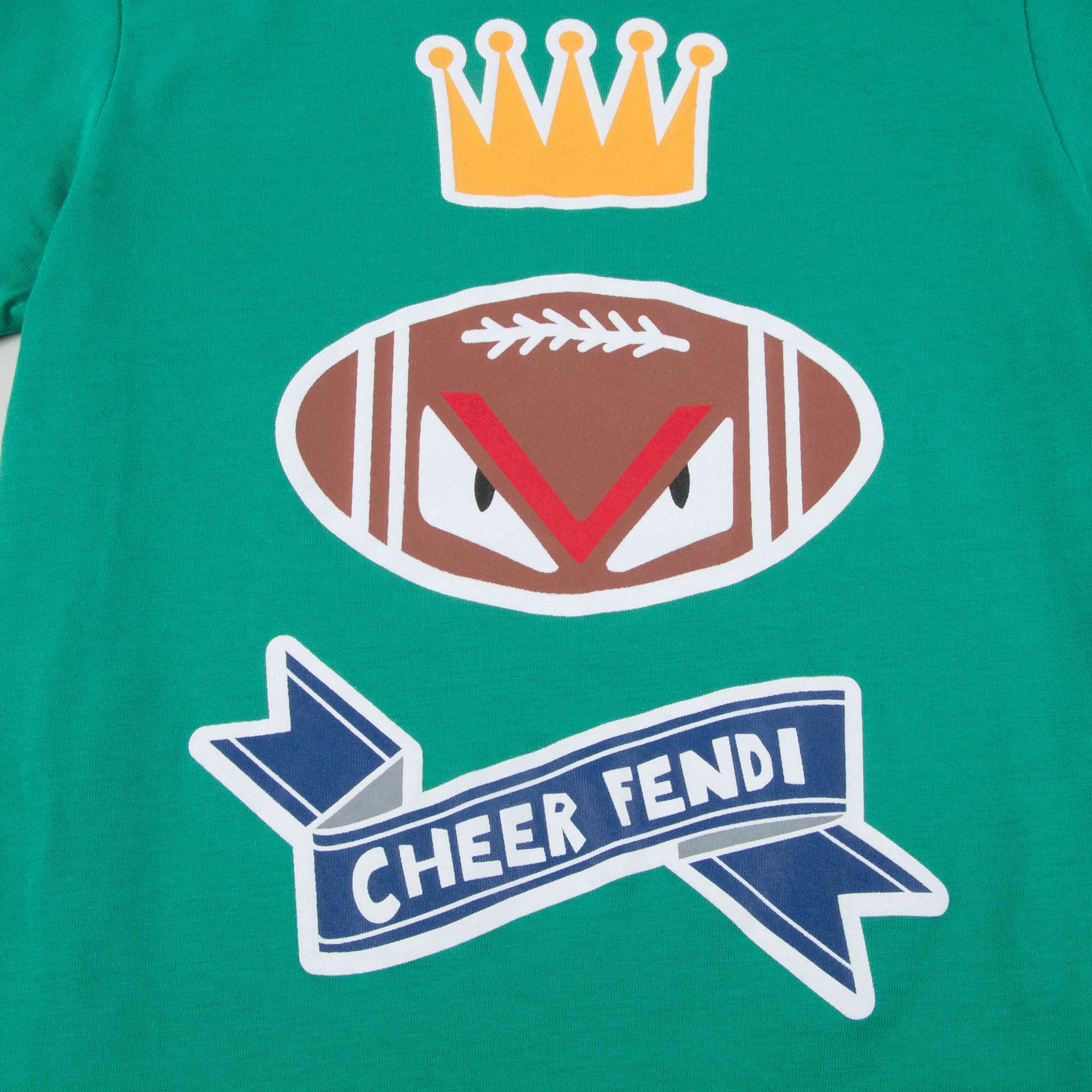 Boys Green Printed Cotton T-shirt