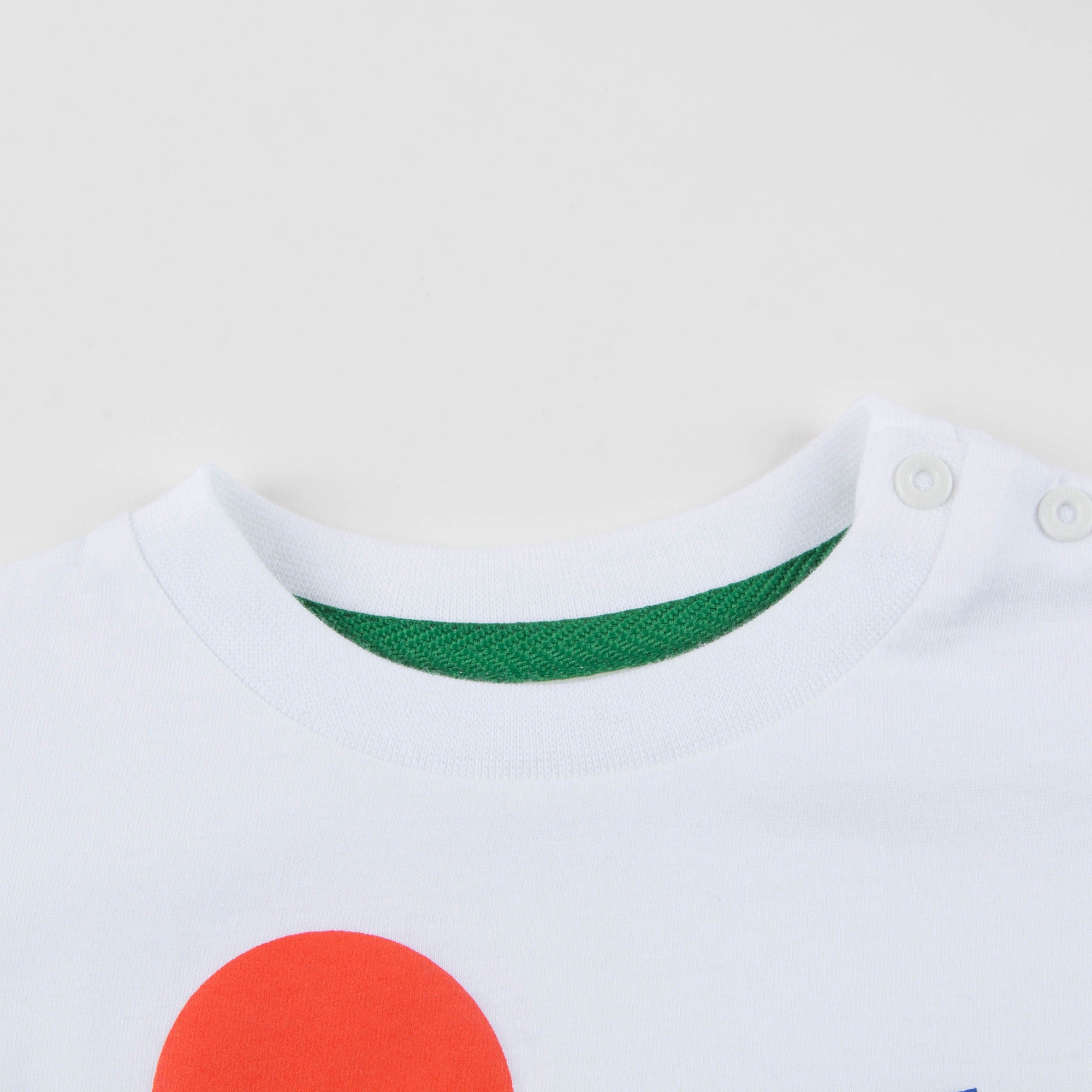 Baby Boys White Printed Cotton Jersey T-shirt