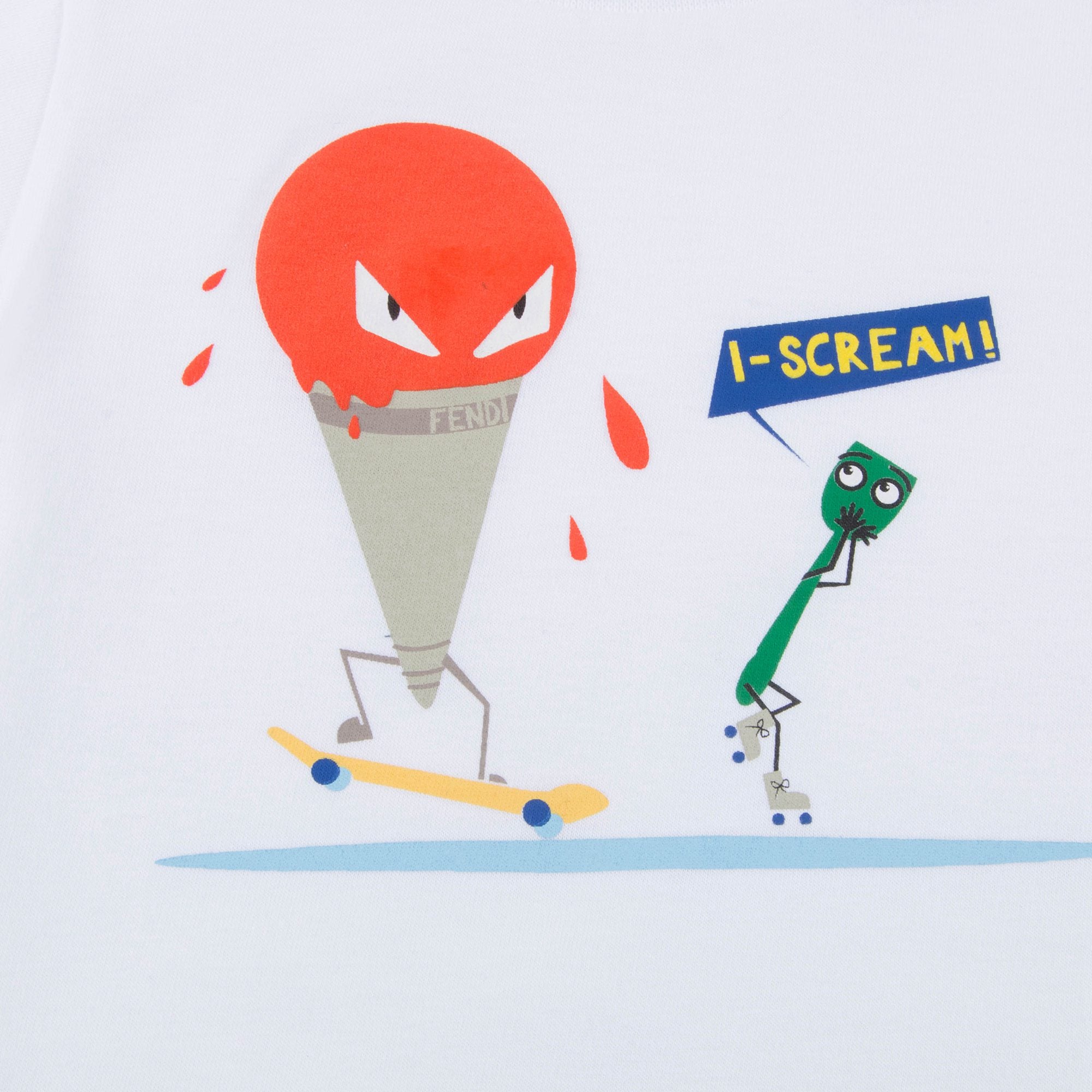 Baby Boys White Printed Cotton Jersey T-shirt