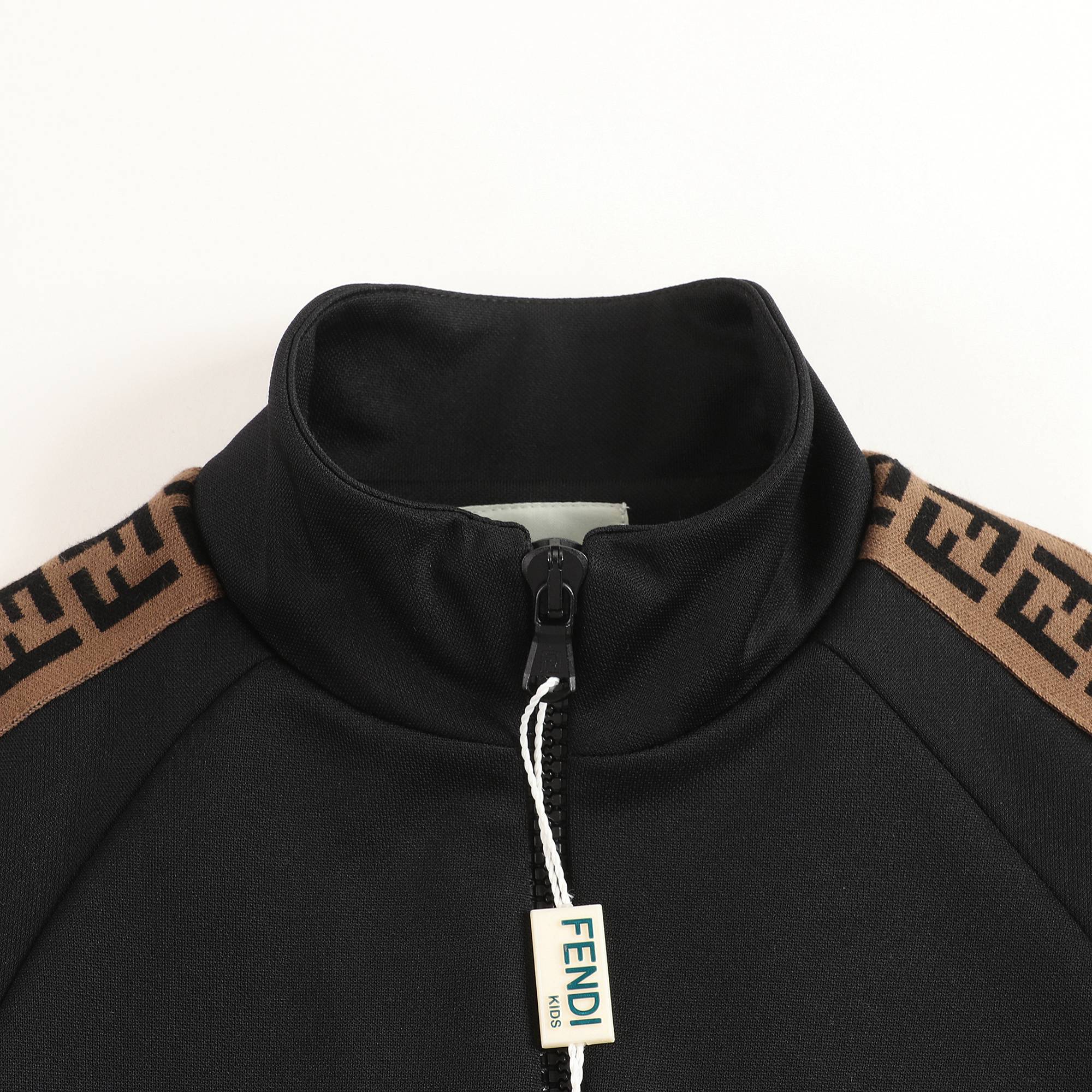 Boys & Girls Black "FF" Logo Jumpsuit