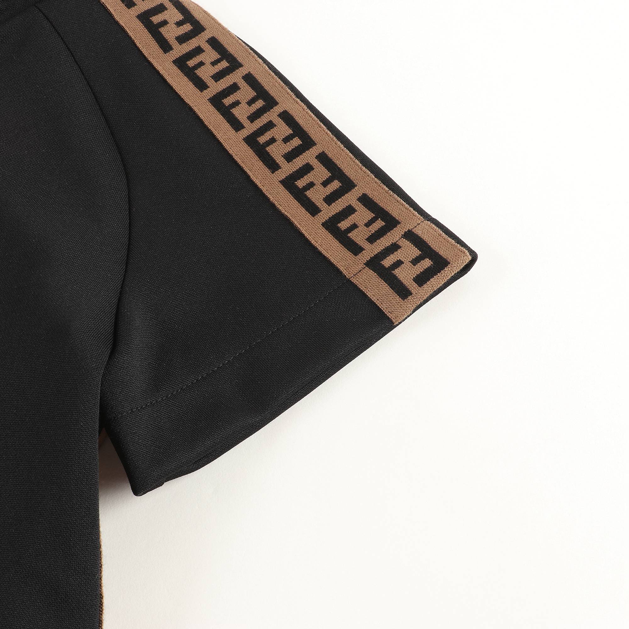 Boys & Girls Black "FF" Logo Jumpsuit